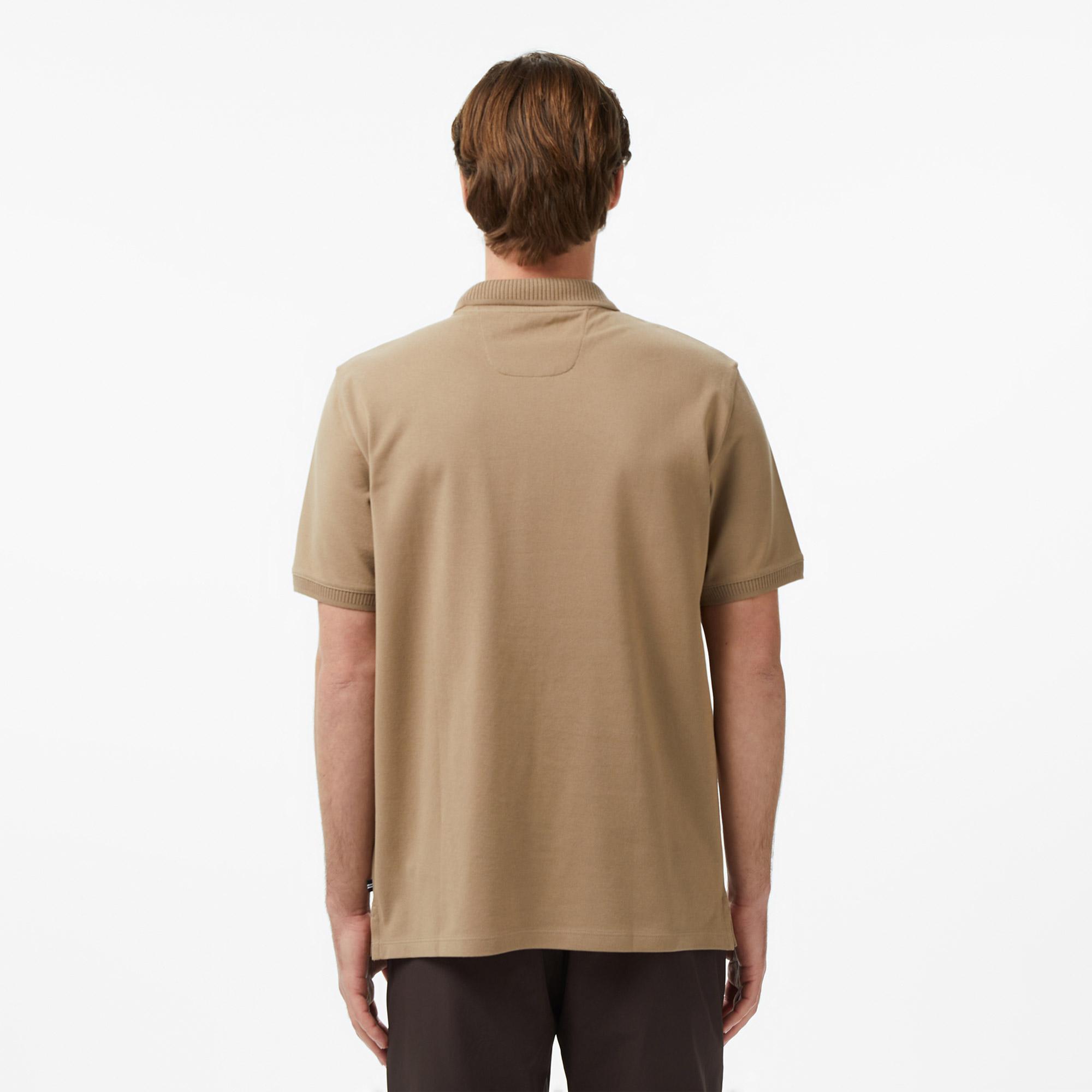 Nautica Erkek Bej Regular Fit Polo Yaka T-Shirt