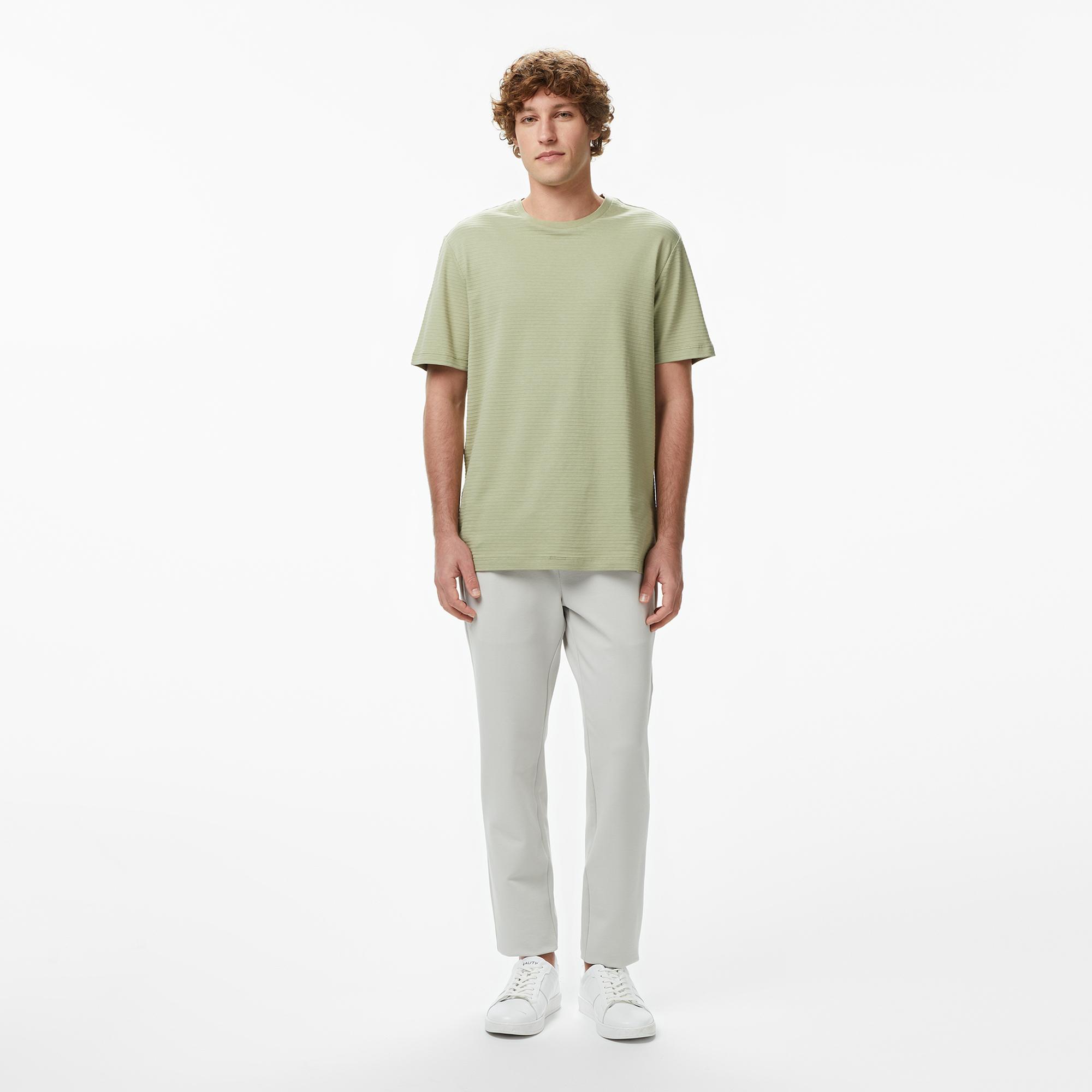 Nautica Erkek Yeşil Regular Fit Çizgili T-Shirt