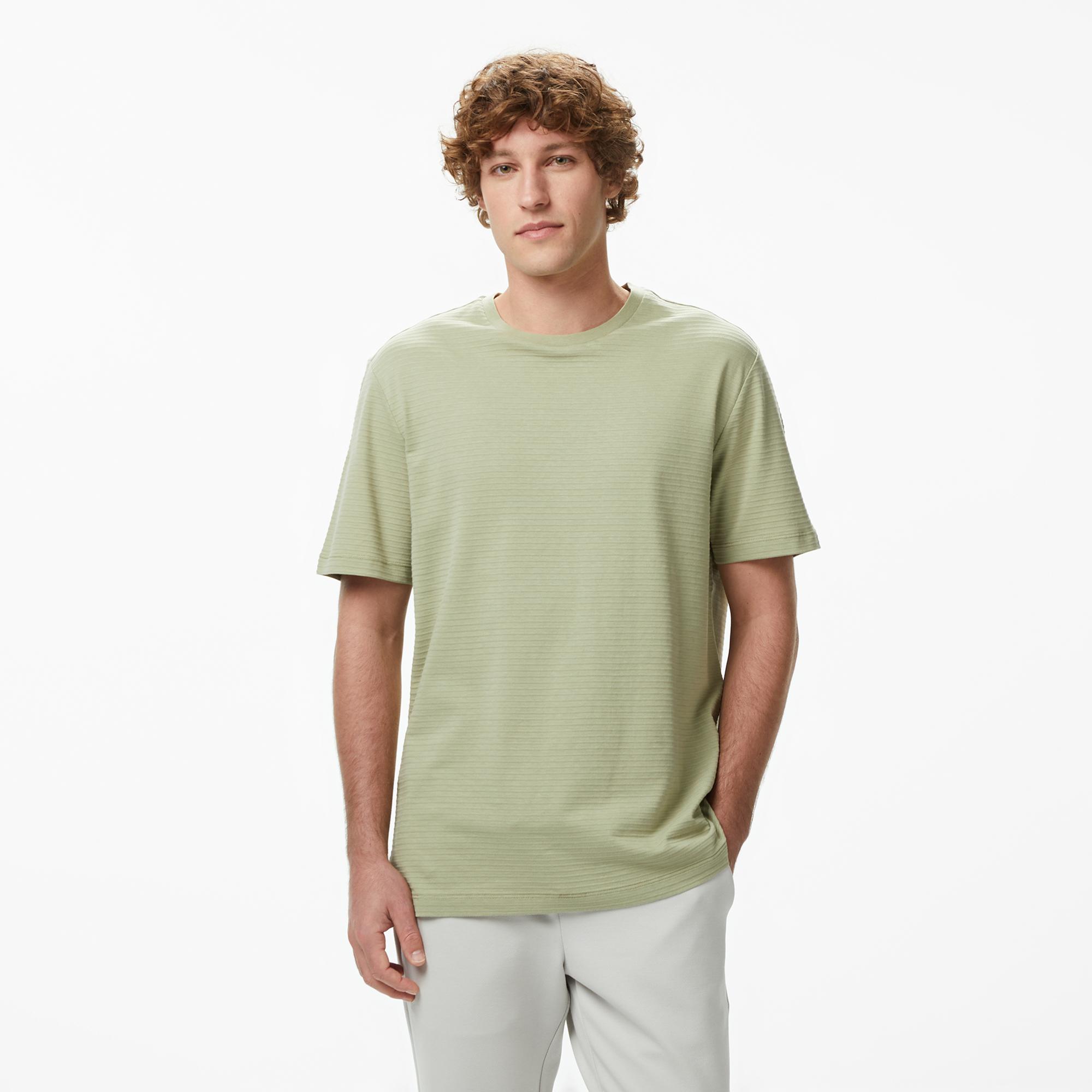 Nautica Erkek Yeşil Regular Fit Çizgili T-Shirt