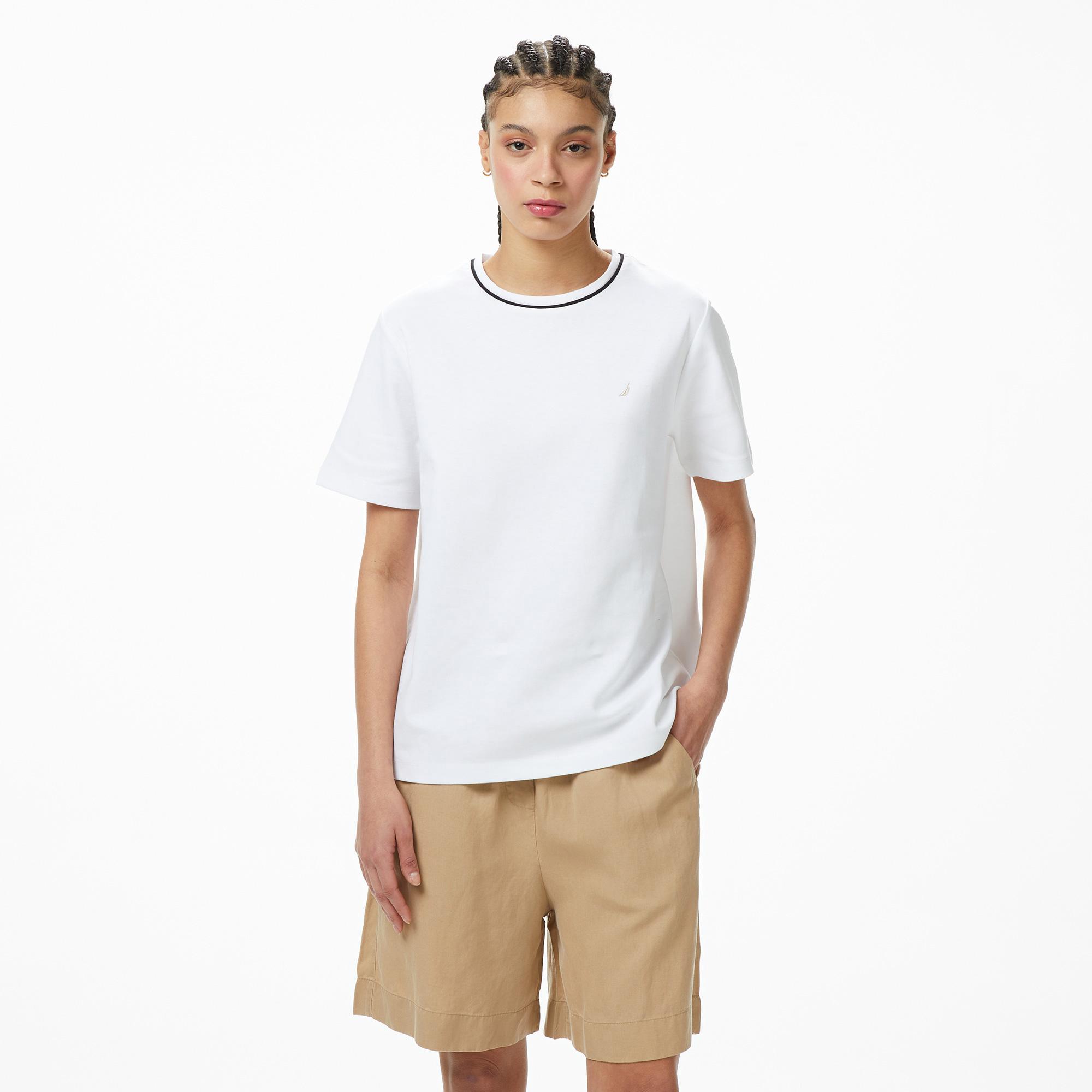 Nautica Kadın Beyaz Regular Fit T-Shirt