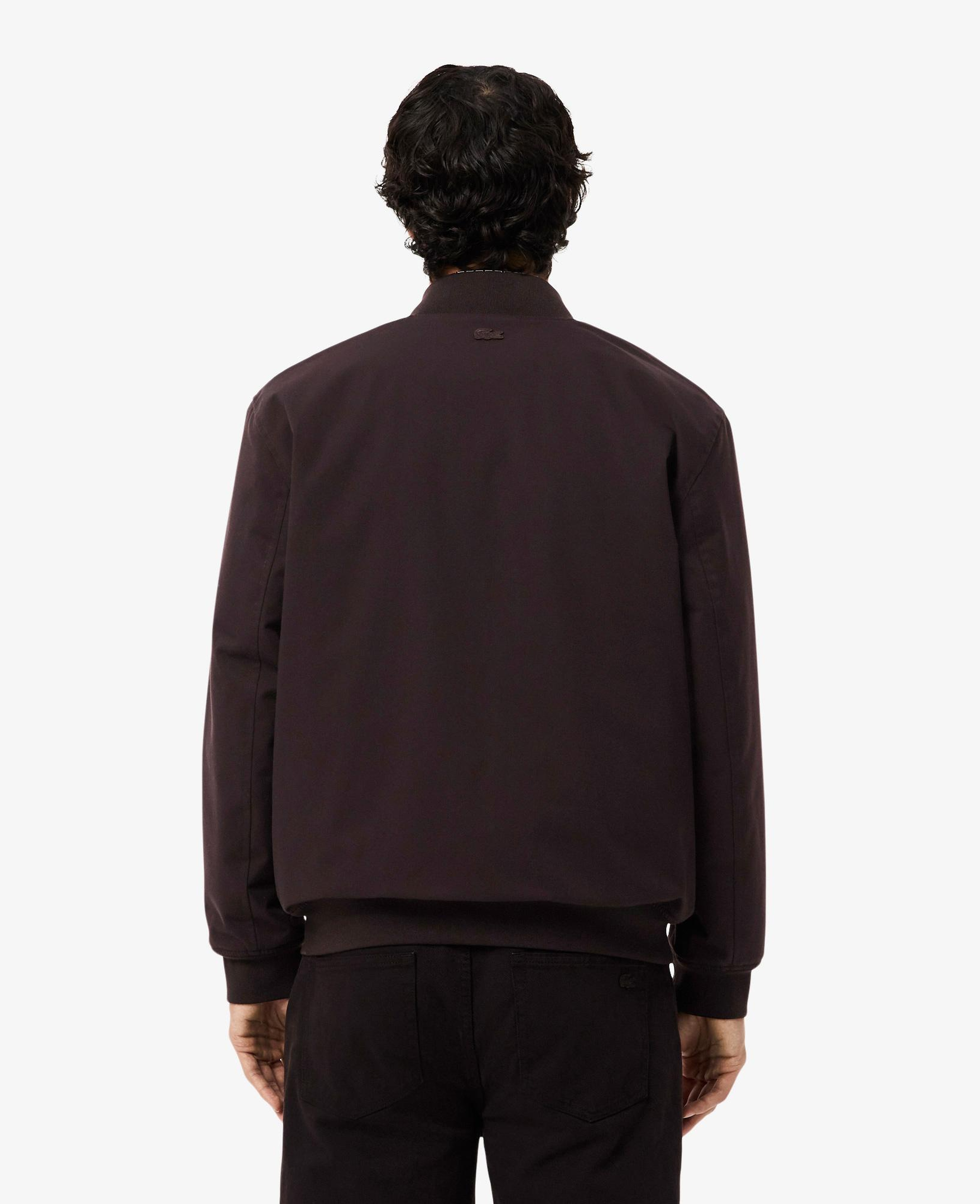 Lacoste Erkek Hakim Yaka Koyu Kahverengi Bomber Ceket