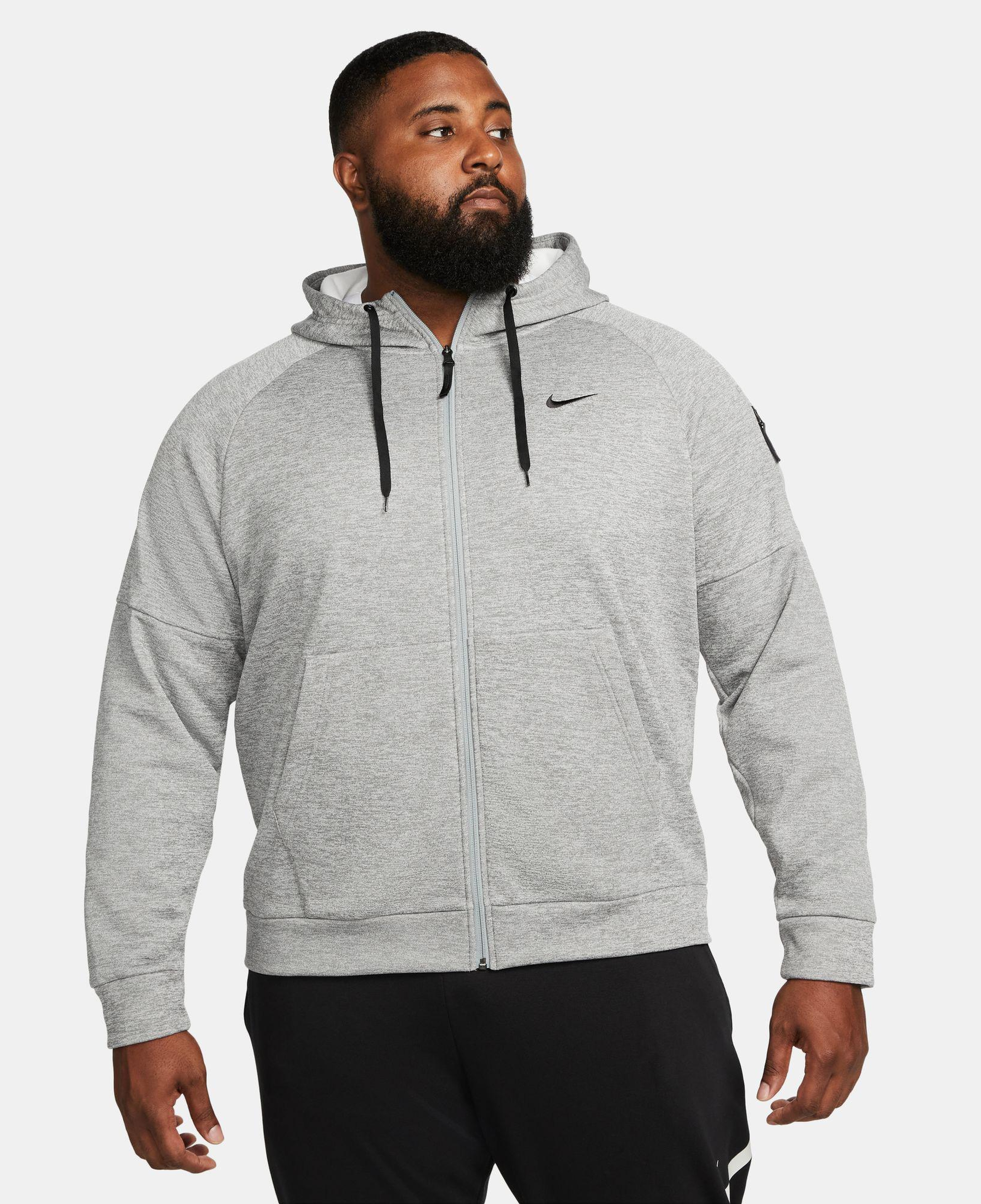 Nike Therma-Fit Full-Zip Erkek Gri Hoodie