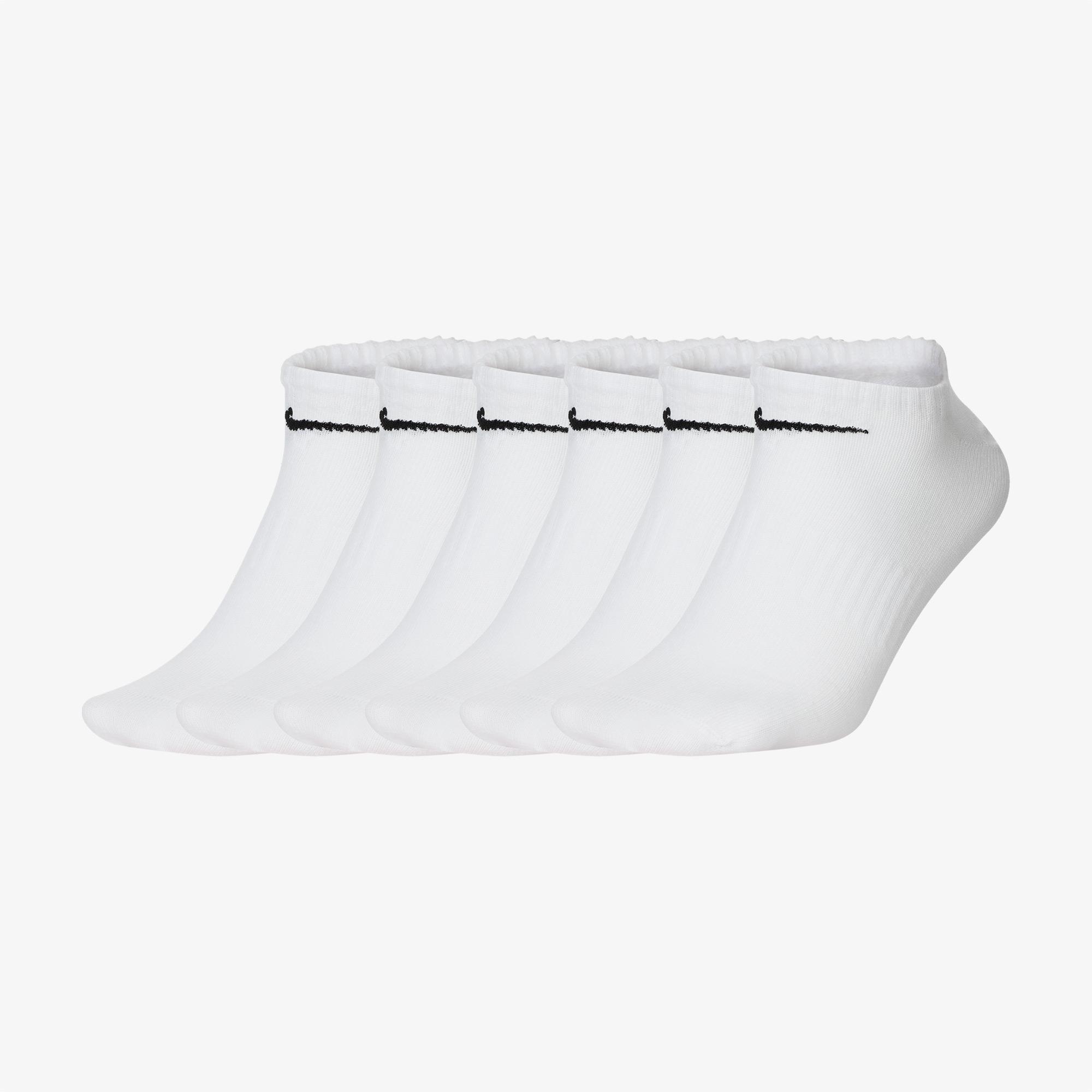 Nike Everyday Lightweight No-Show 6'lı Unisex Beyaz Çorap