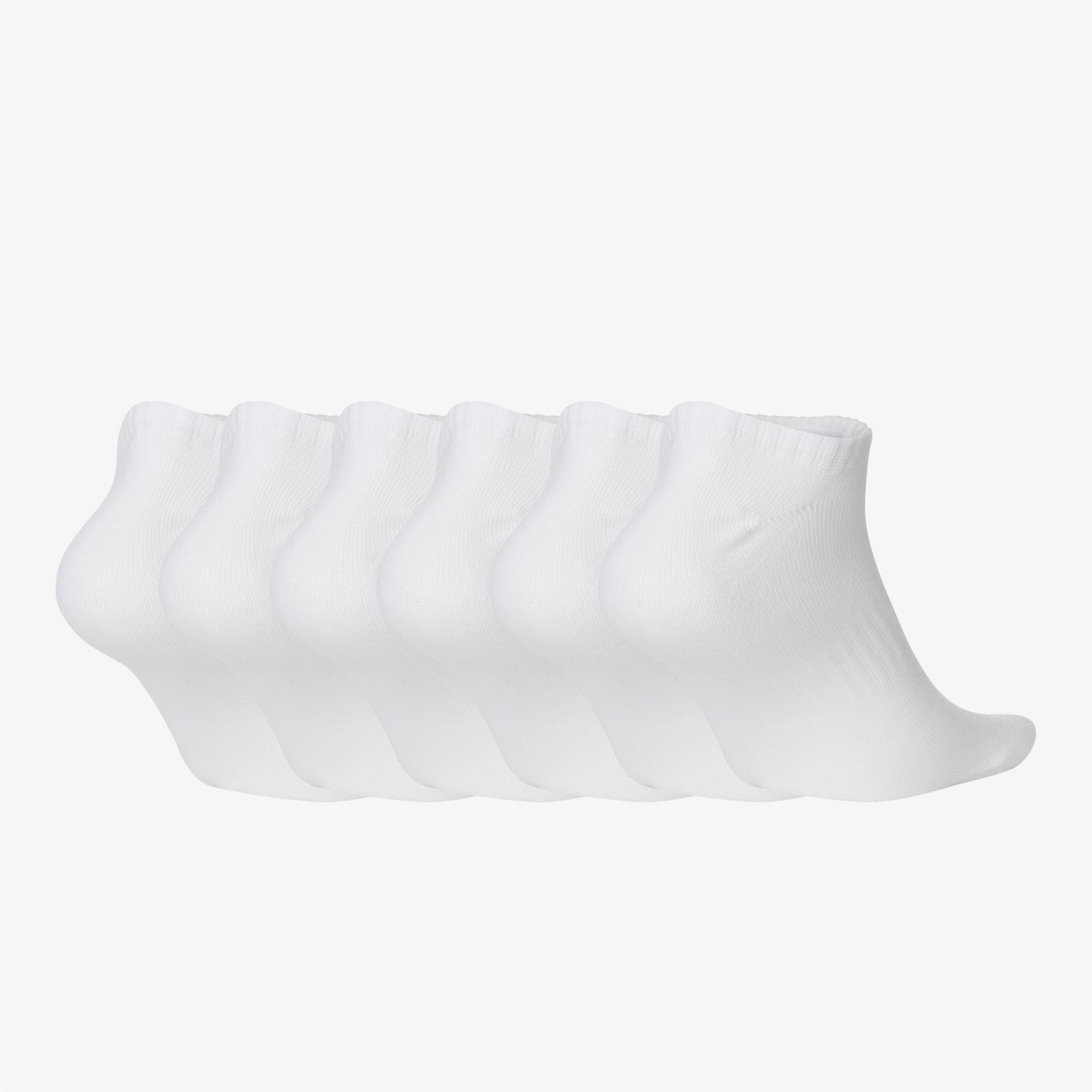 Nike Everyday Lightweight No-Show 6'lı Unisex Beyaz Çorap