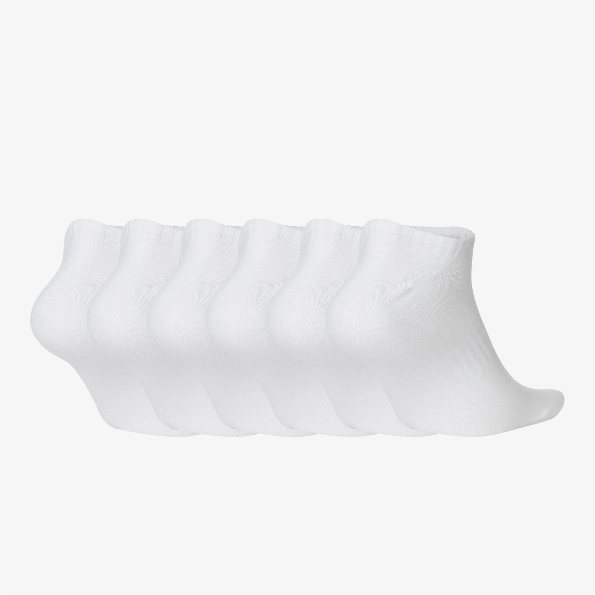 Nike Everyday Lightweight No-Show 6'lı Unisex Beyaz Çorap