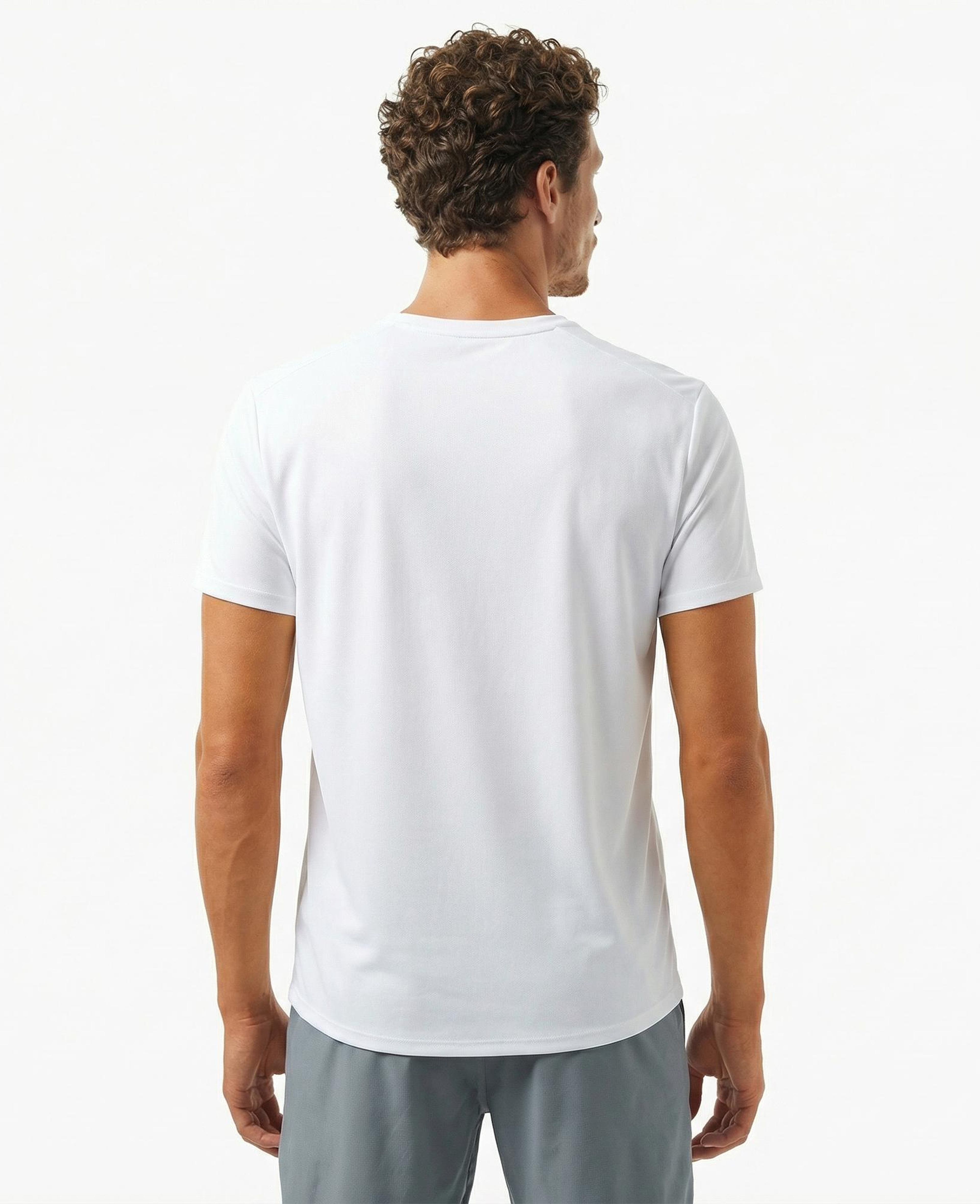 Nike Dri-Fit Miler Erkek Beyaz T-Shirt