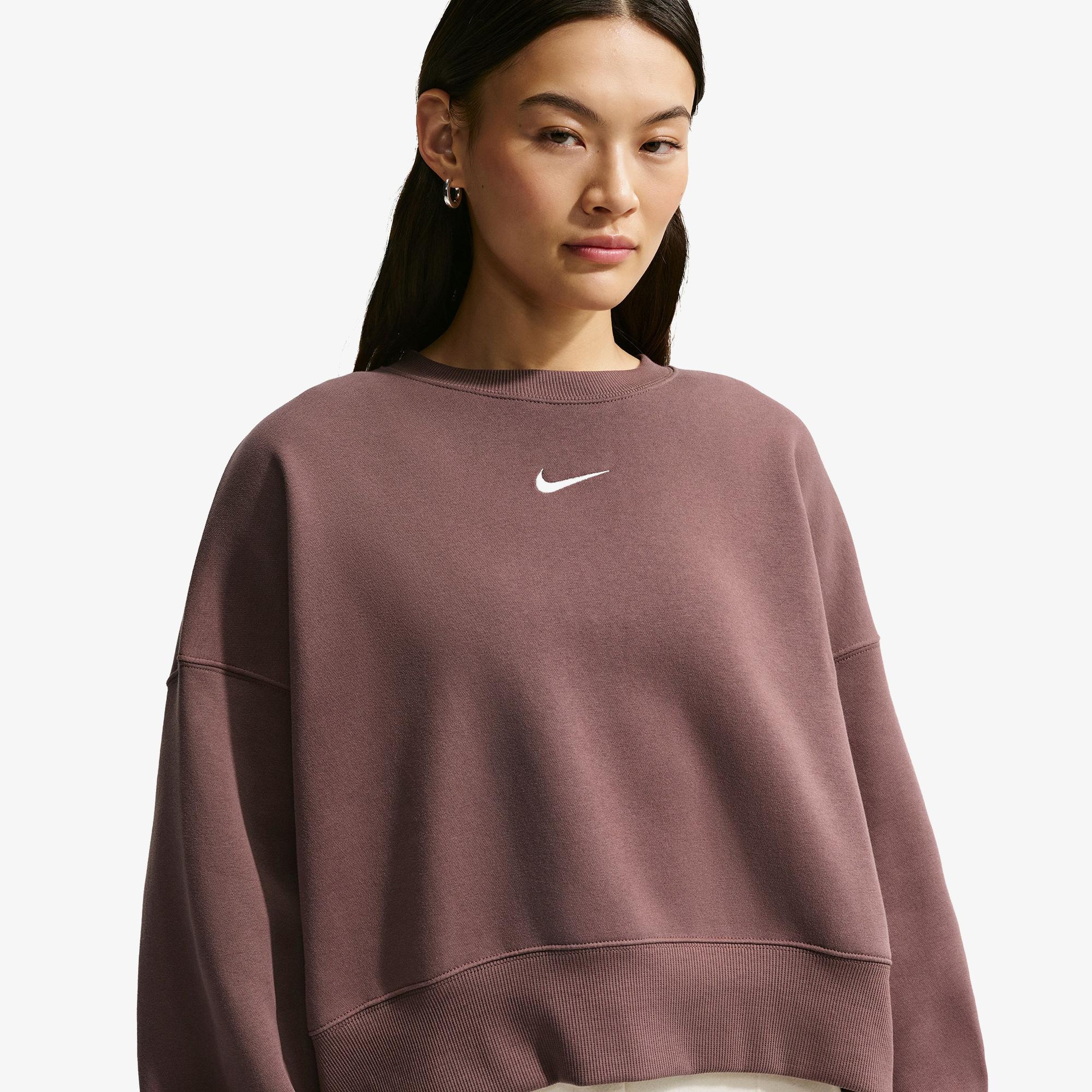 Nike Sportswear Phoenix Fleece Kadın Mor Sweatshirt