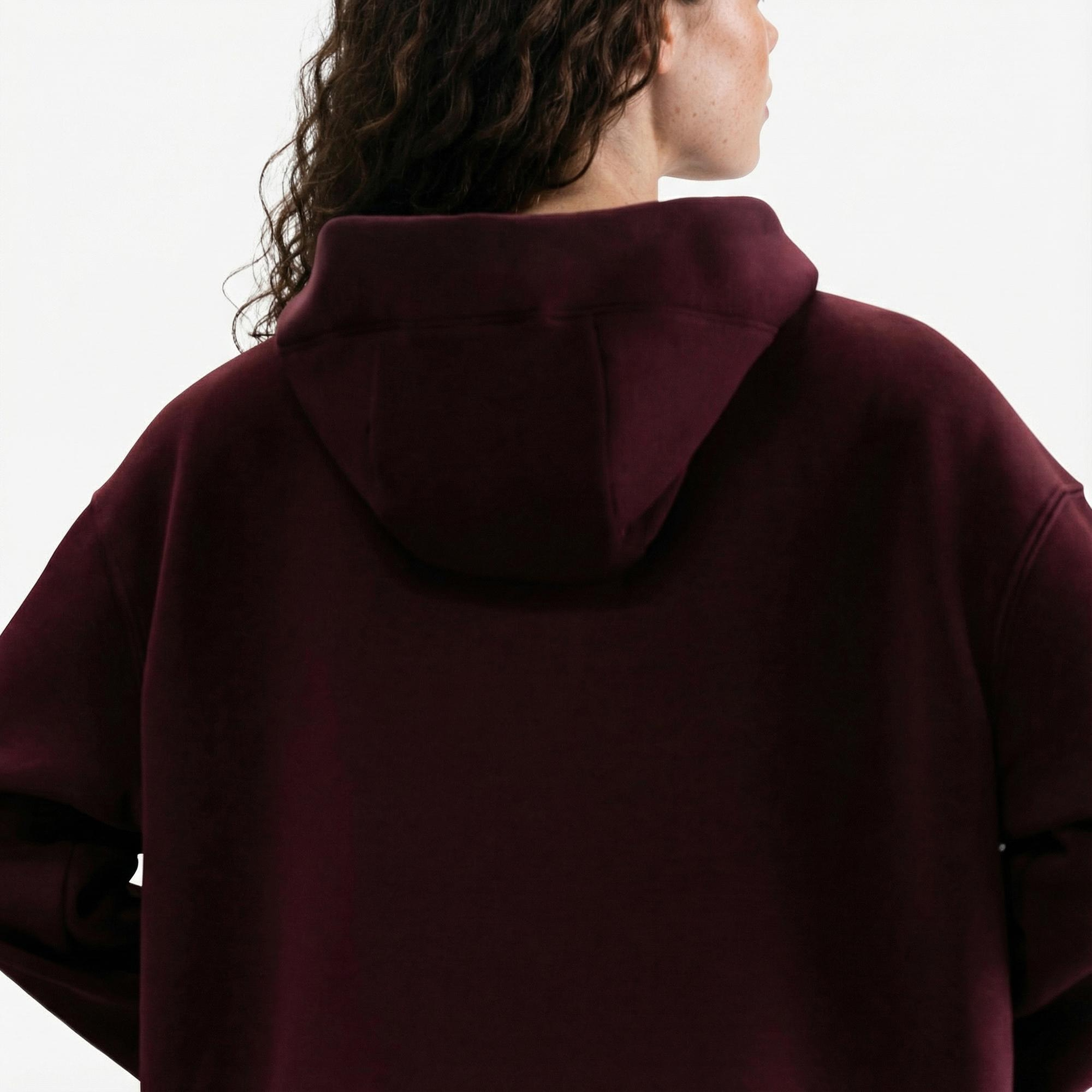 Nike Sportswear Phoenix Fleece Oversize Kadın Bordo Hoodie