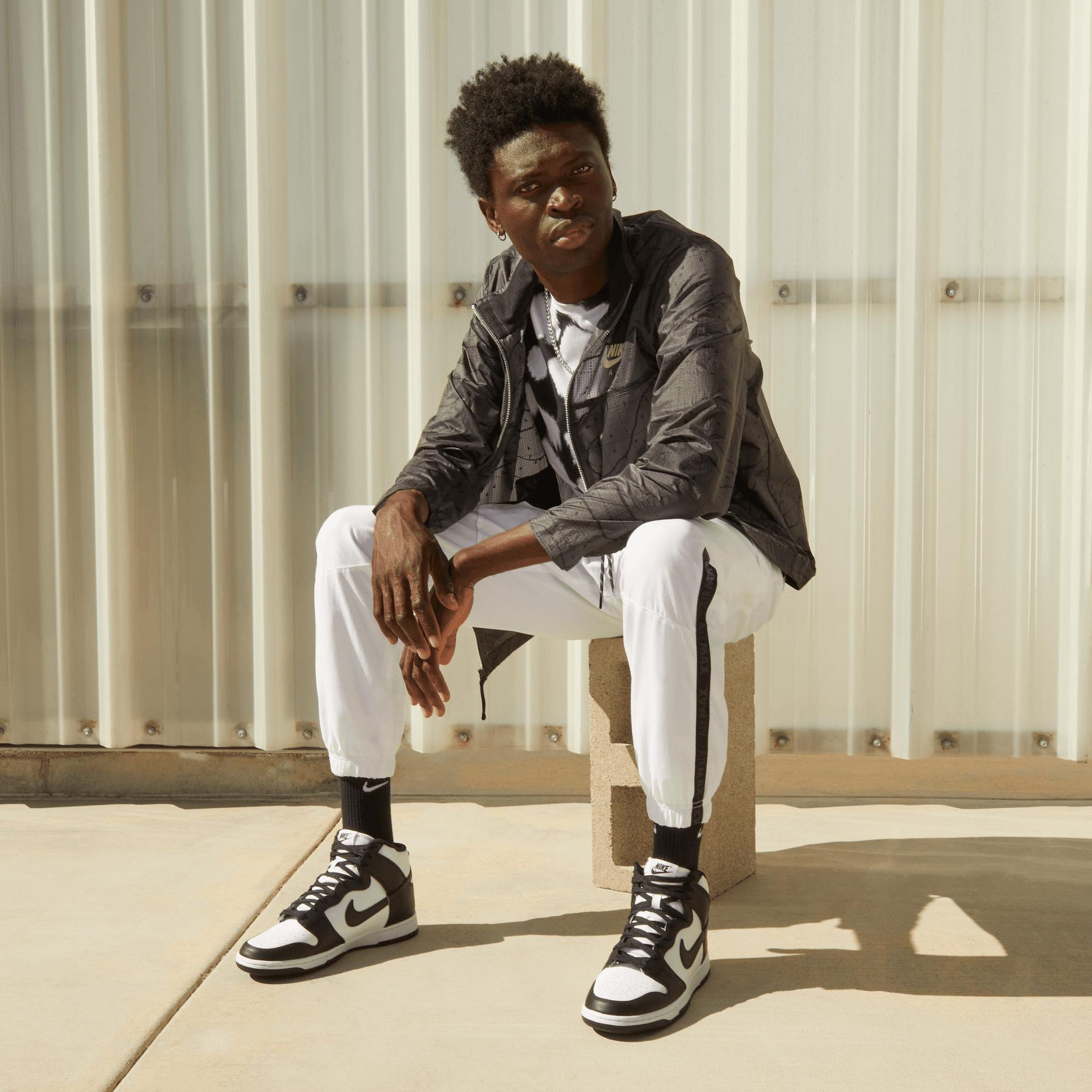 Nike Dunk Hi Retro Panda Erkek Beyaz/Siyah Spor Ayakkabı