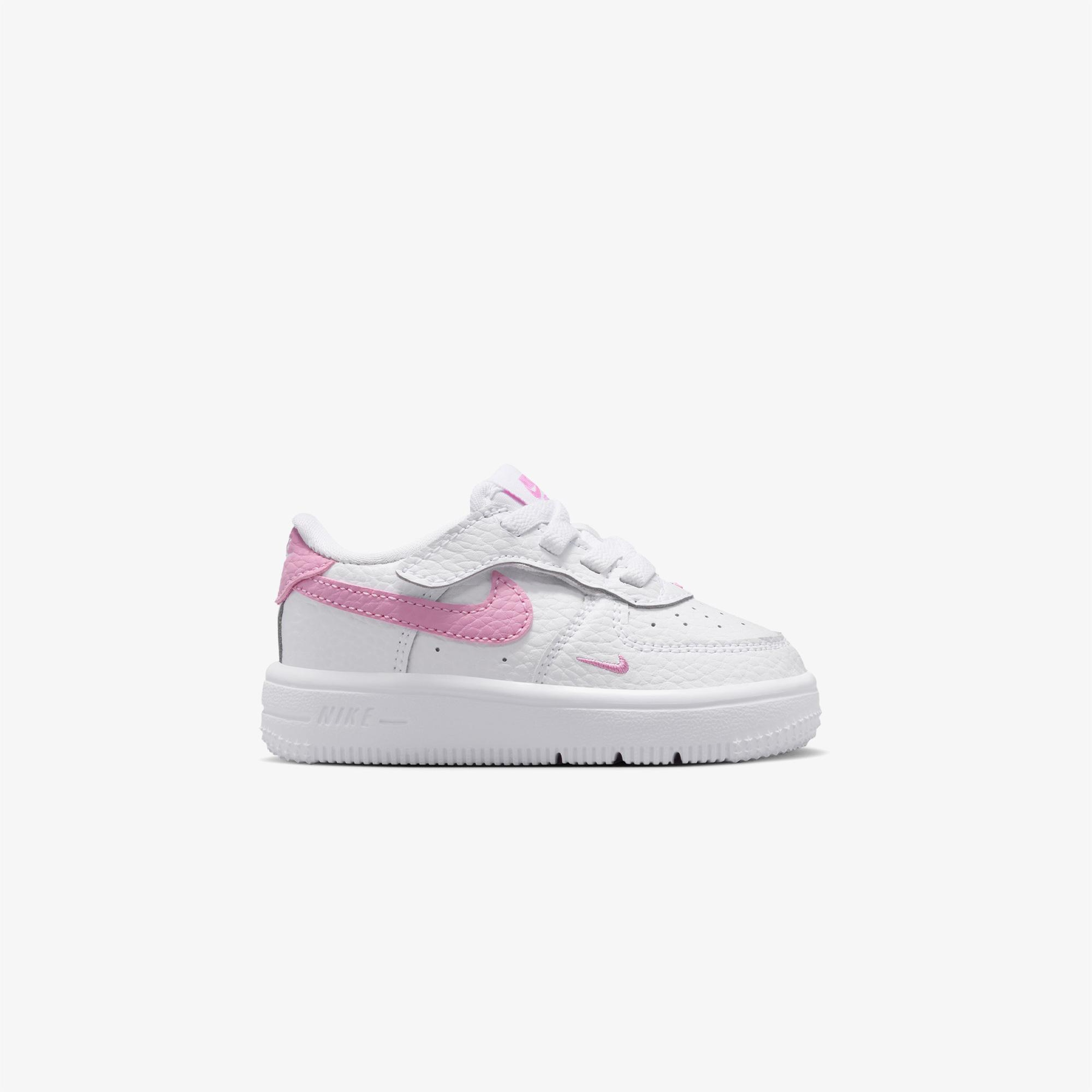 Nike Force 1 Low EasyOn Çocuk Beyaz/Pembe Spor Ayakkabı