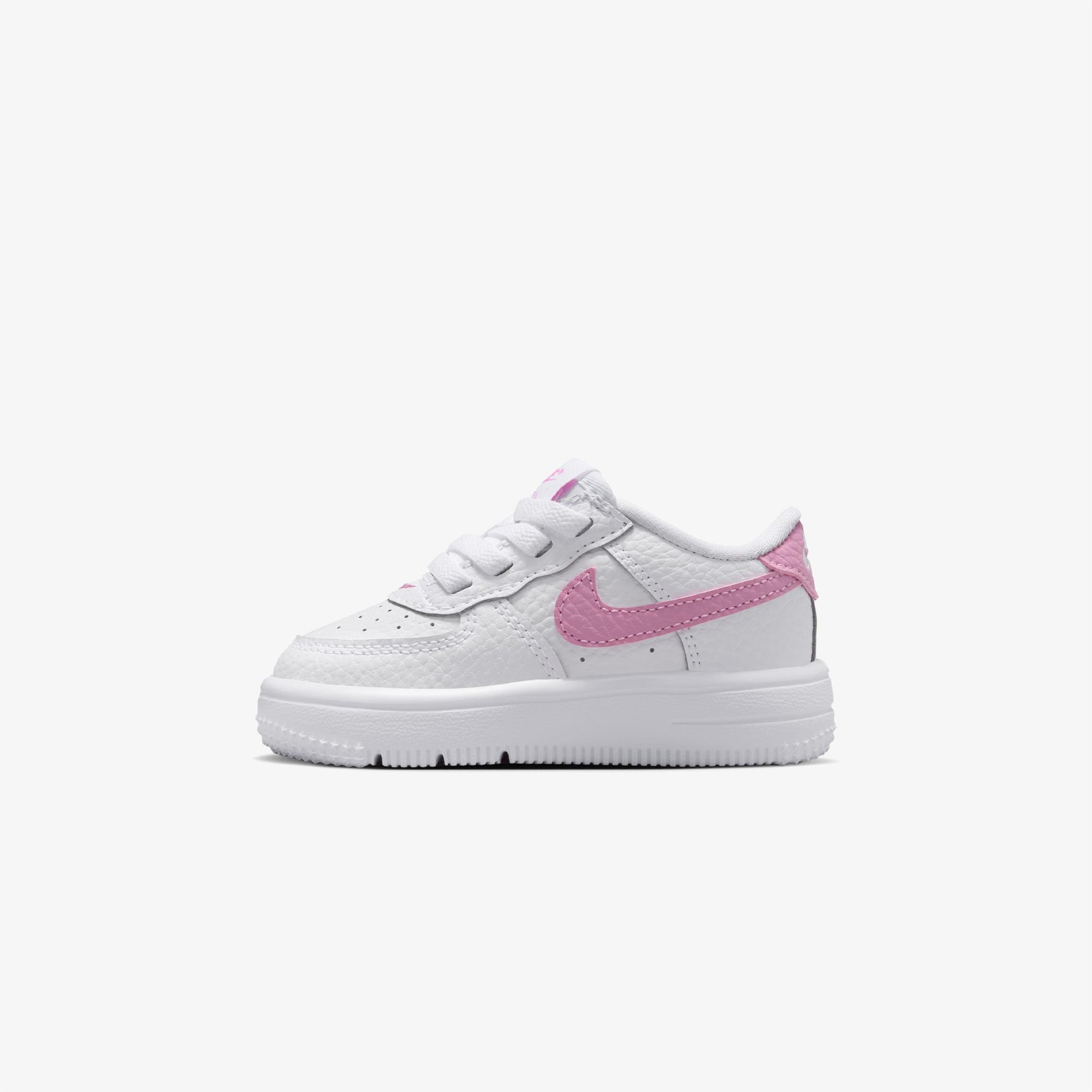 Nike Force 1 Low EasyOn Çocuk Beyaz/Pembe Spor Ayakkabı