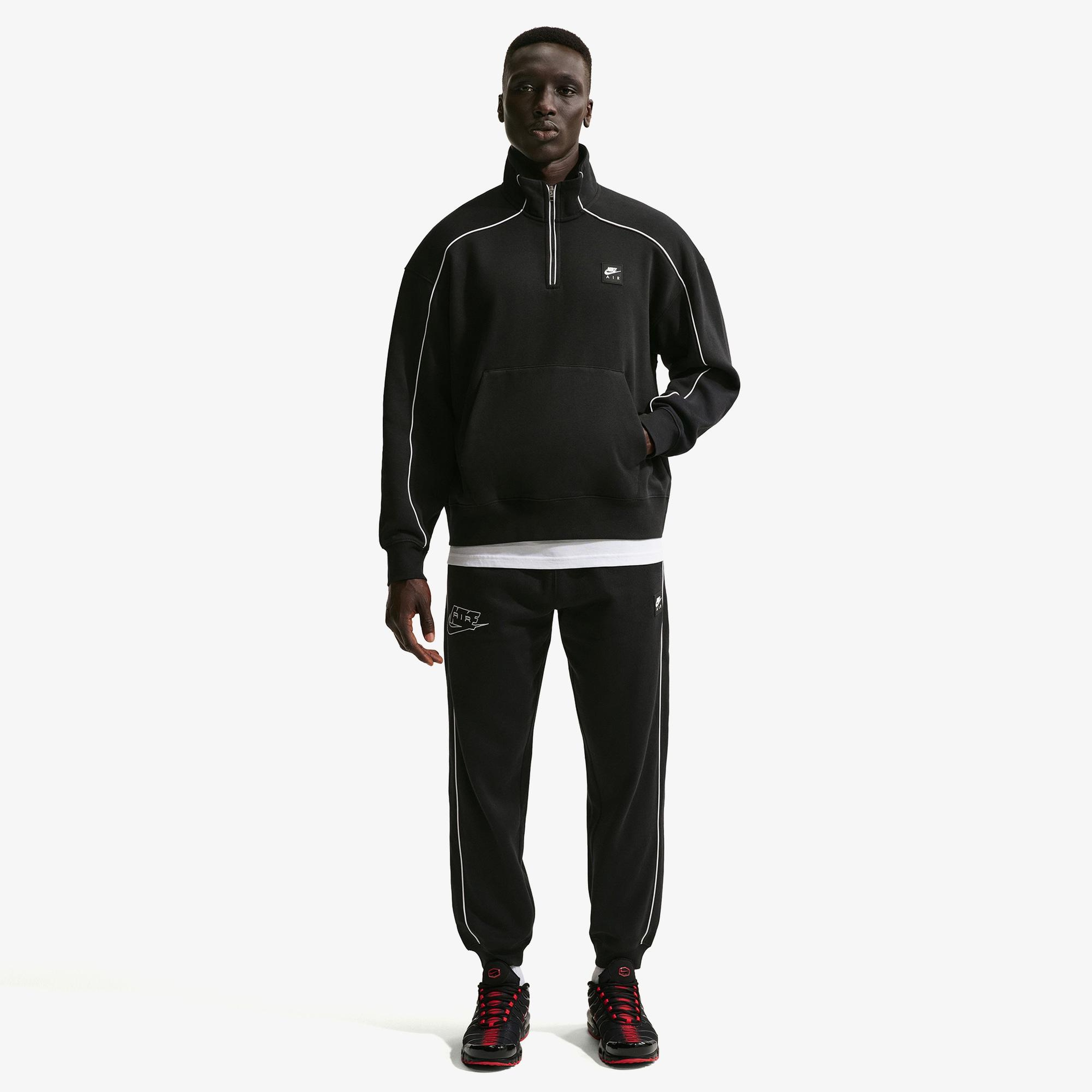 Nike Air Fleece Erkek Siyah Sweatshirt