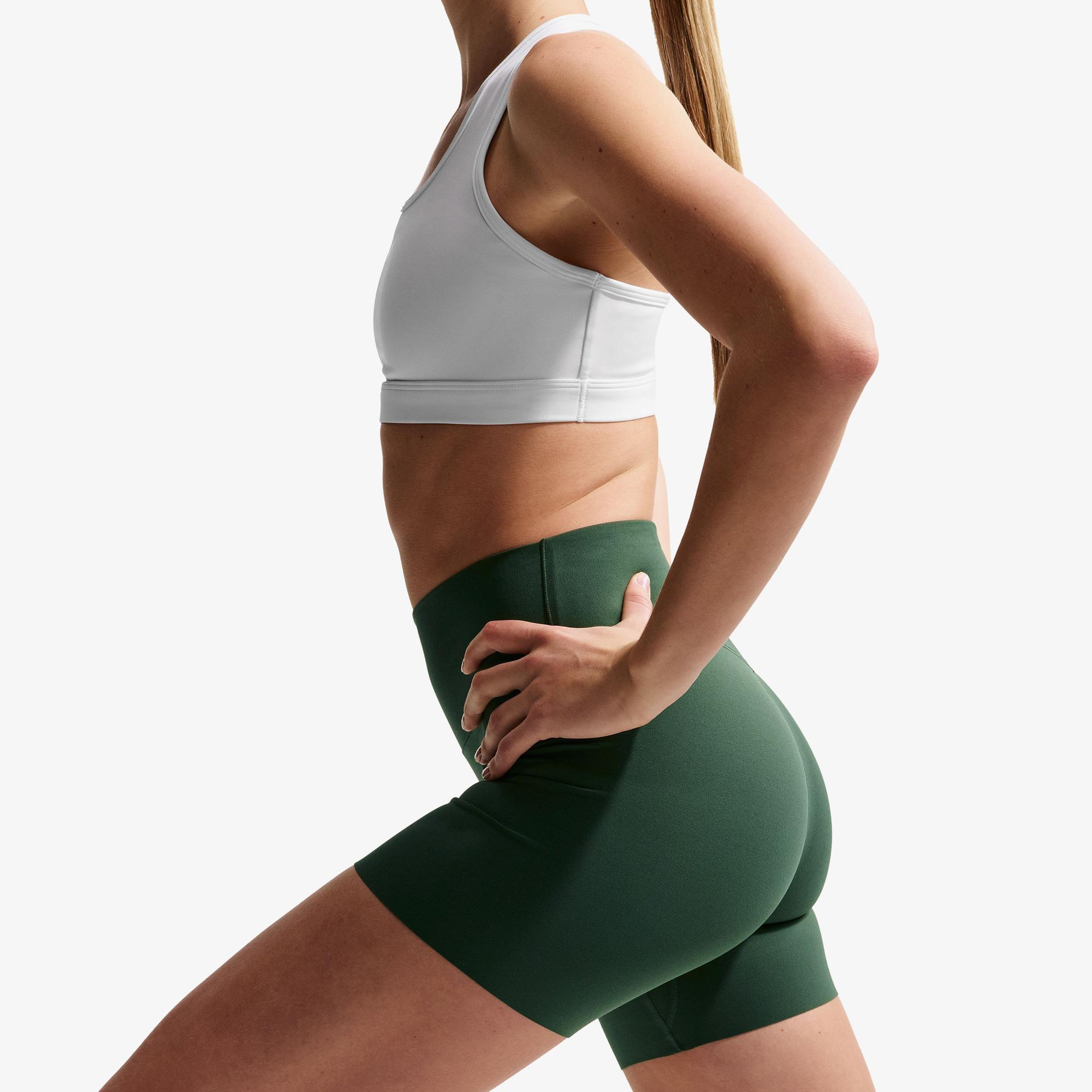 Nike Dri-Fit Zenvy Yüksek Belli 13 cm Kadın Yeşil Kısa Tayt