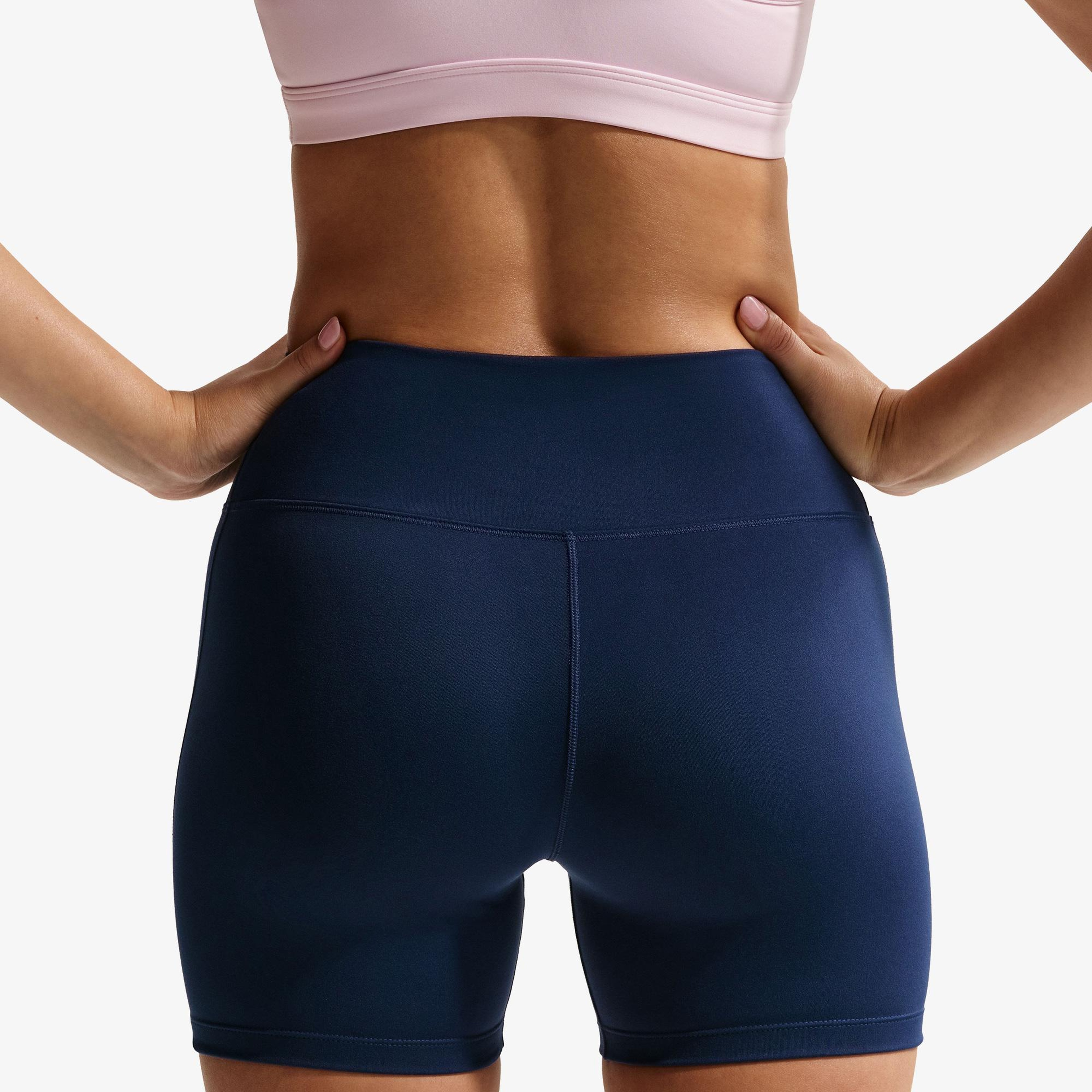 Nike Dri-Fit One Yüksel Belli 13 cm Kadın Lacivert Kısa Tayt