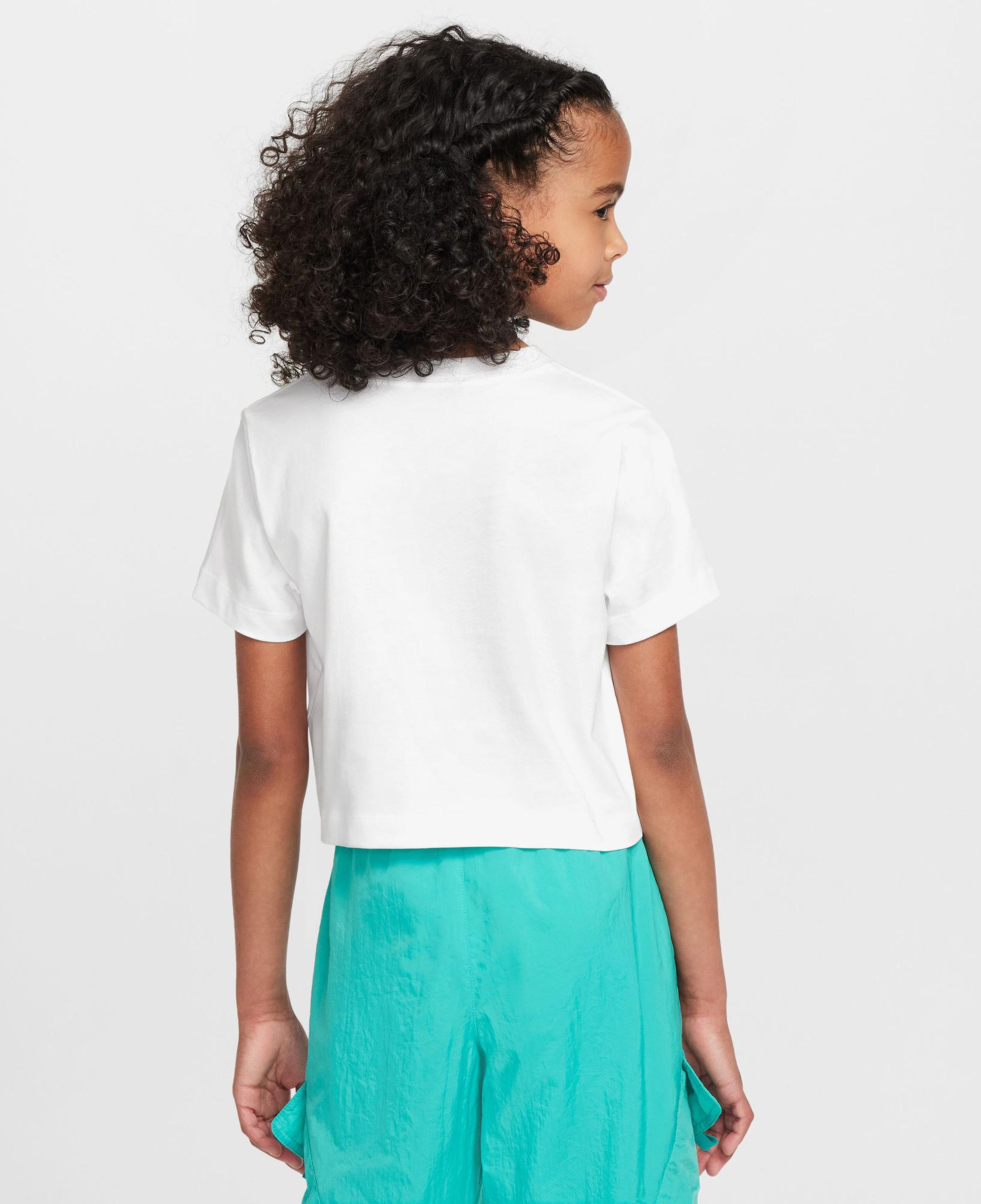 Nike Sportswear Futura Çocuk Beyaz Crop T-Shirt