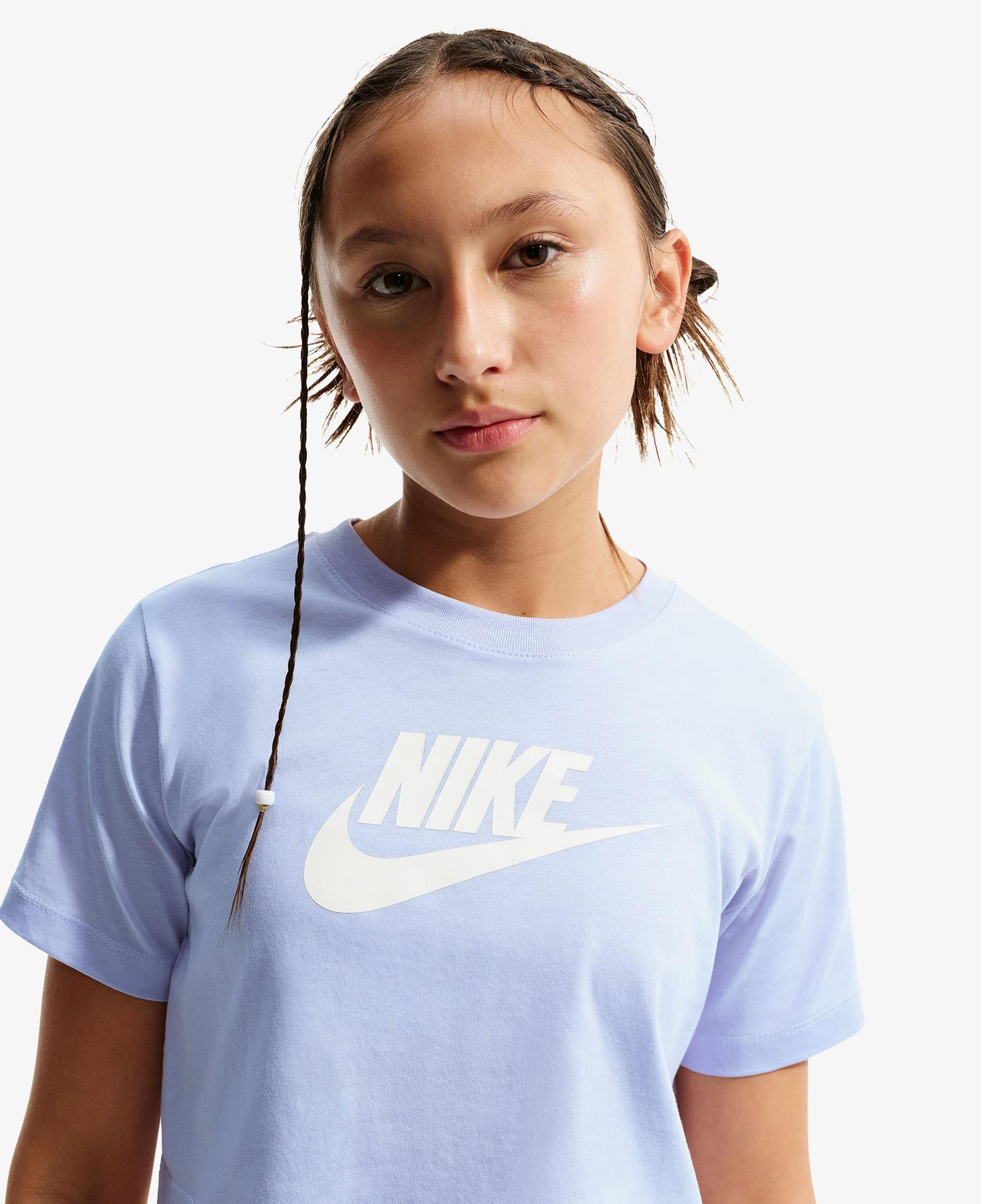 Nike Sportswear Futura Çocuk Lila Crop T-Shirt