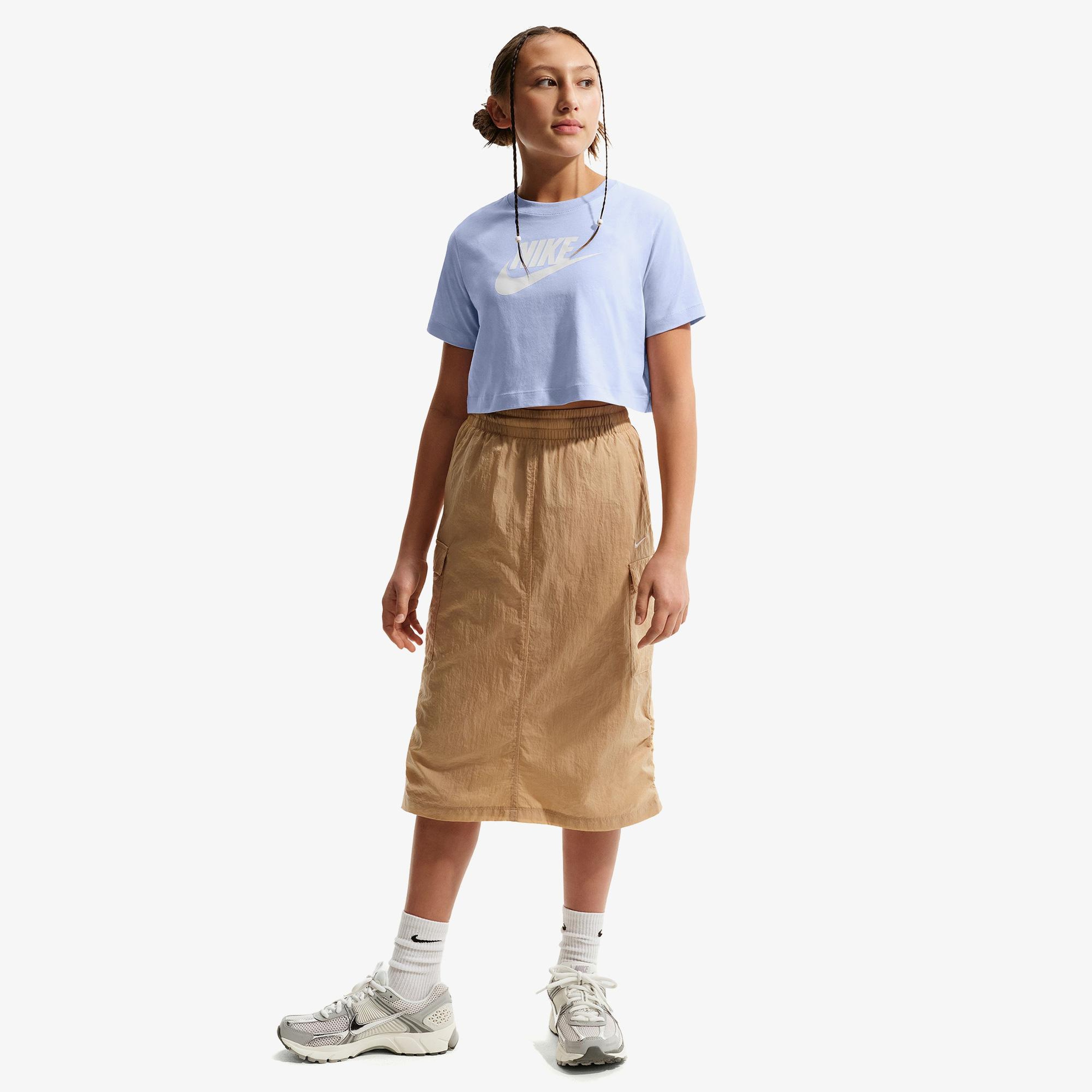 Nike Sportswear Futura Çocuk Lila Crop T-Shirt