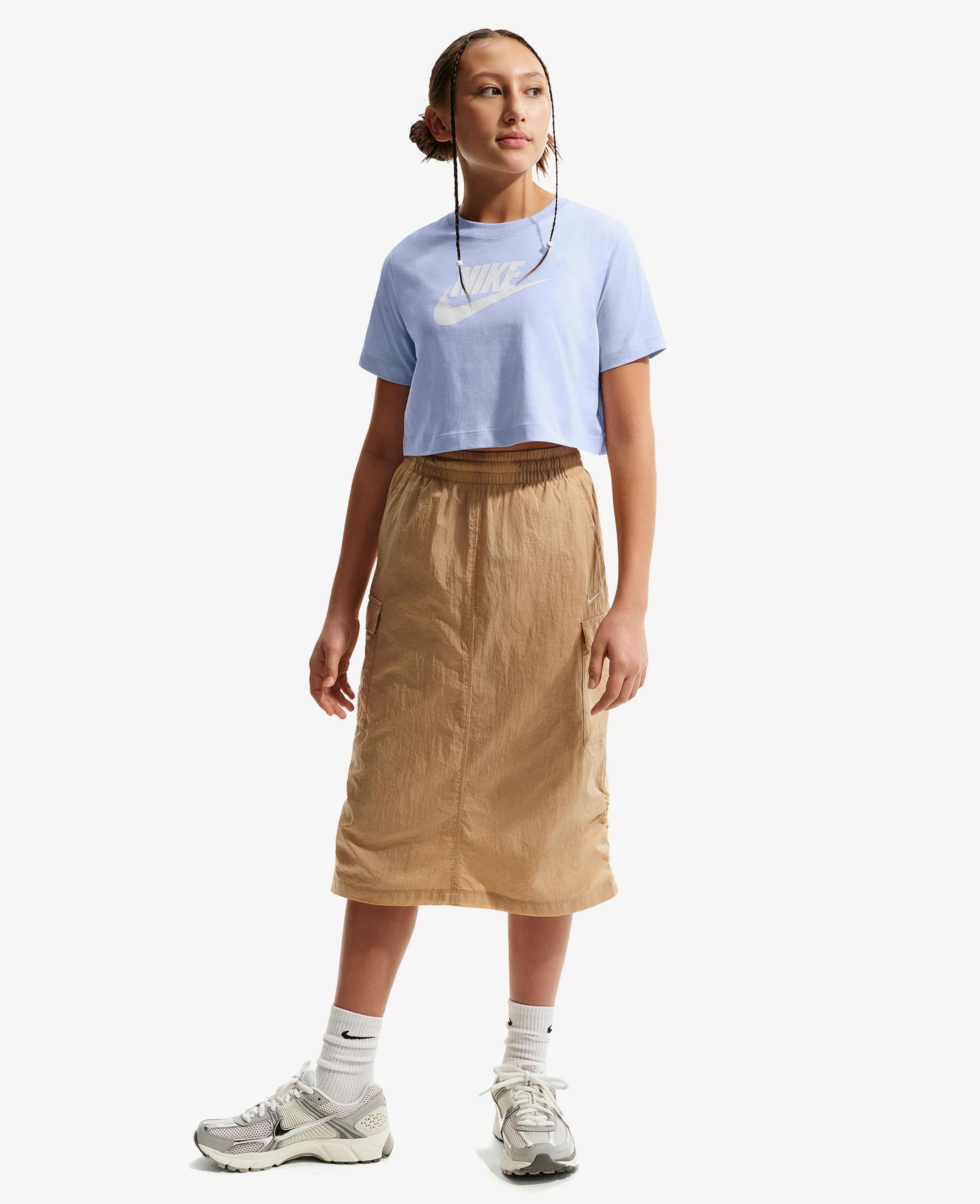 Nike Sportswear Futura Çocuk Lila Crop T-Shirt