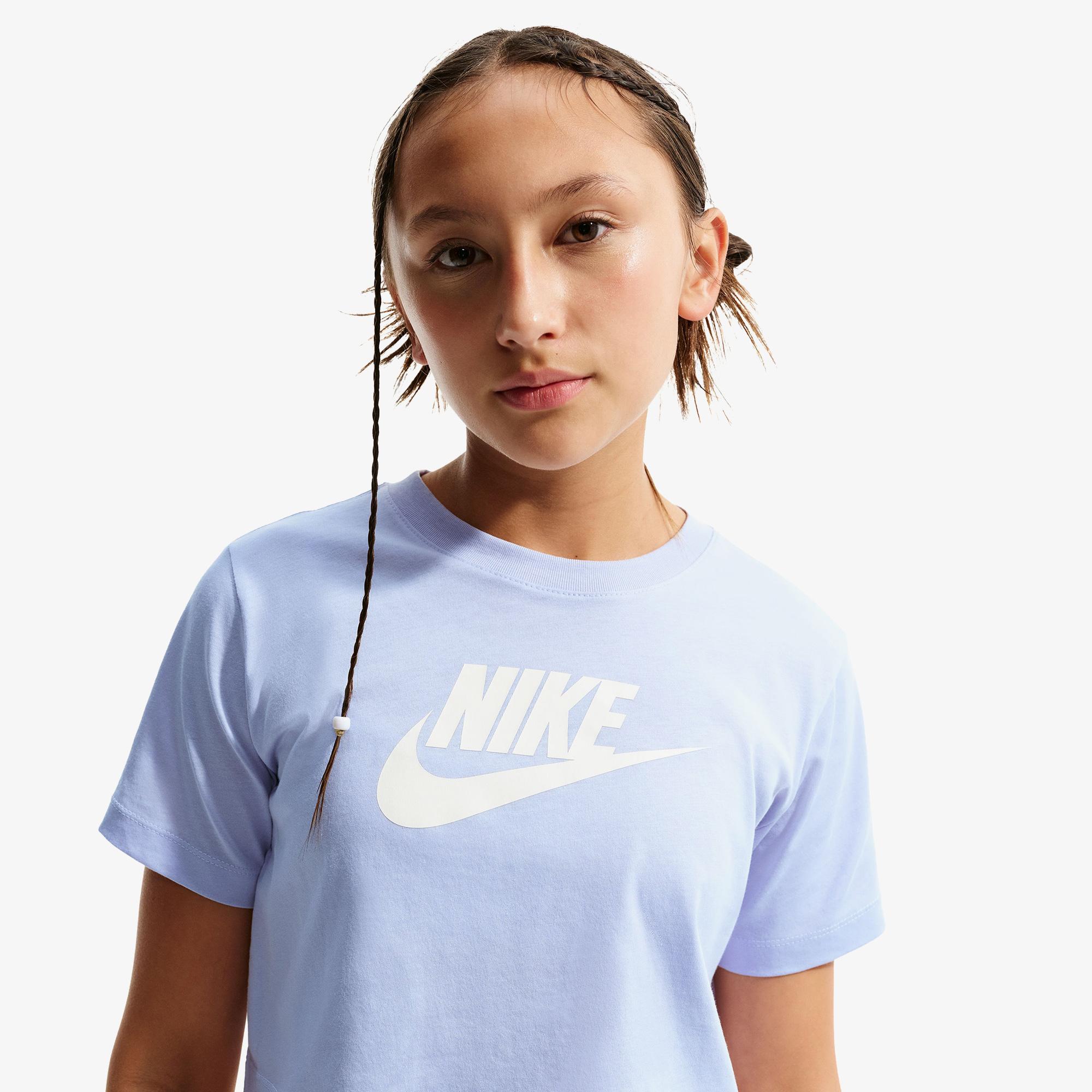 Nike Sportswear Futura Çocuk Lila Crop T-Shirt