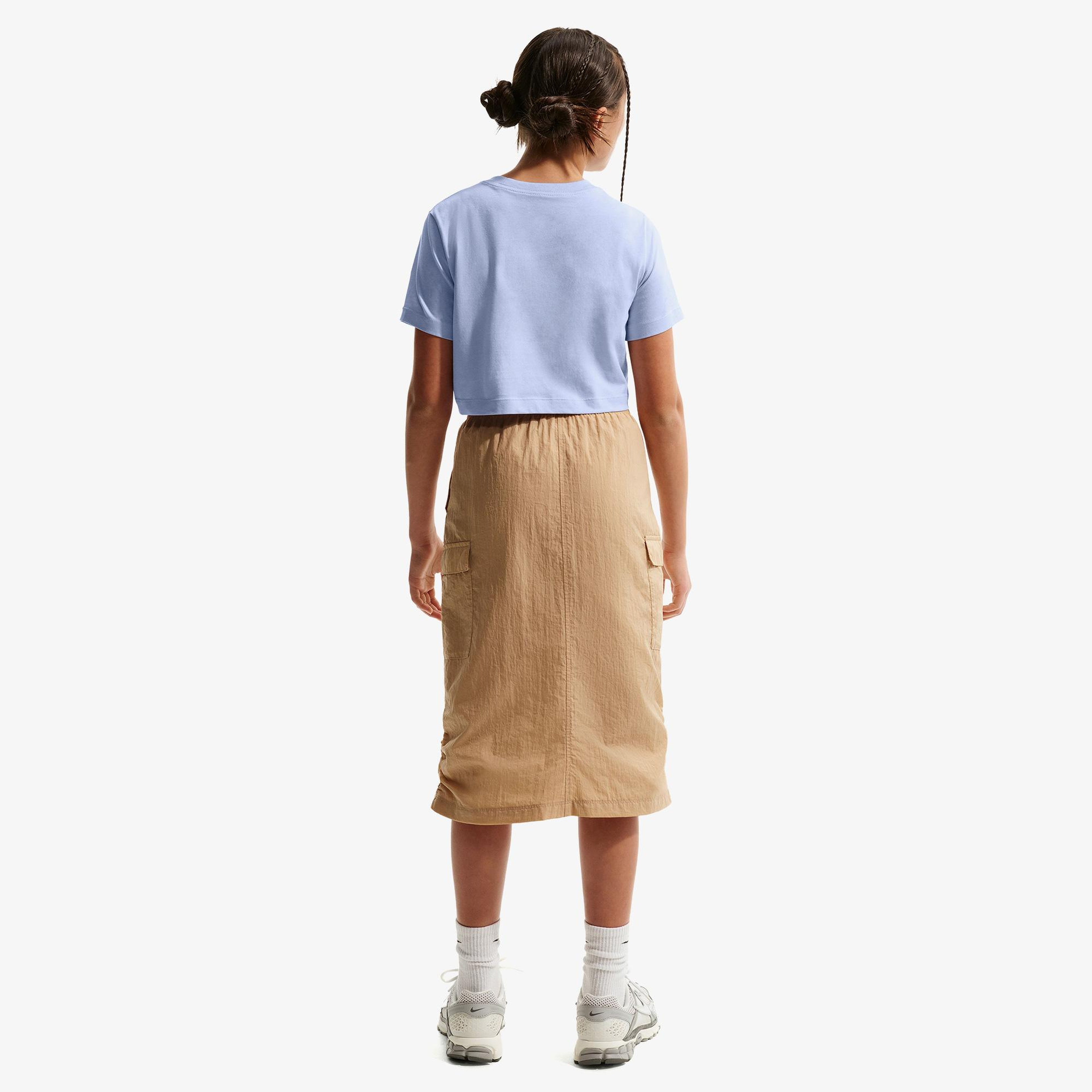 Nike Sportswear Futura Çocuk Lila Crop T-Shirt