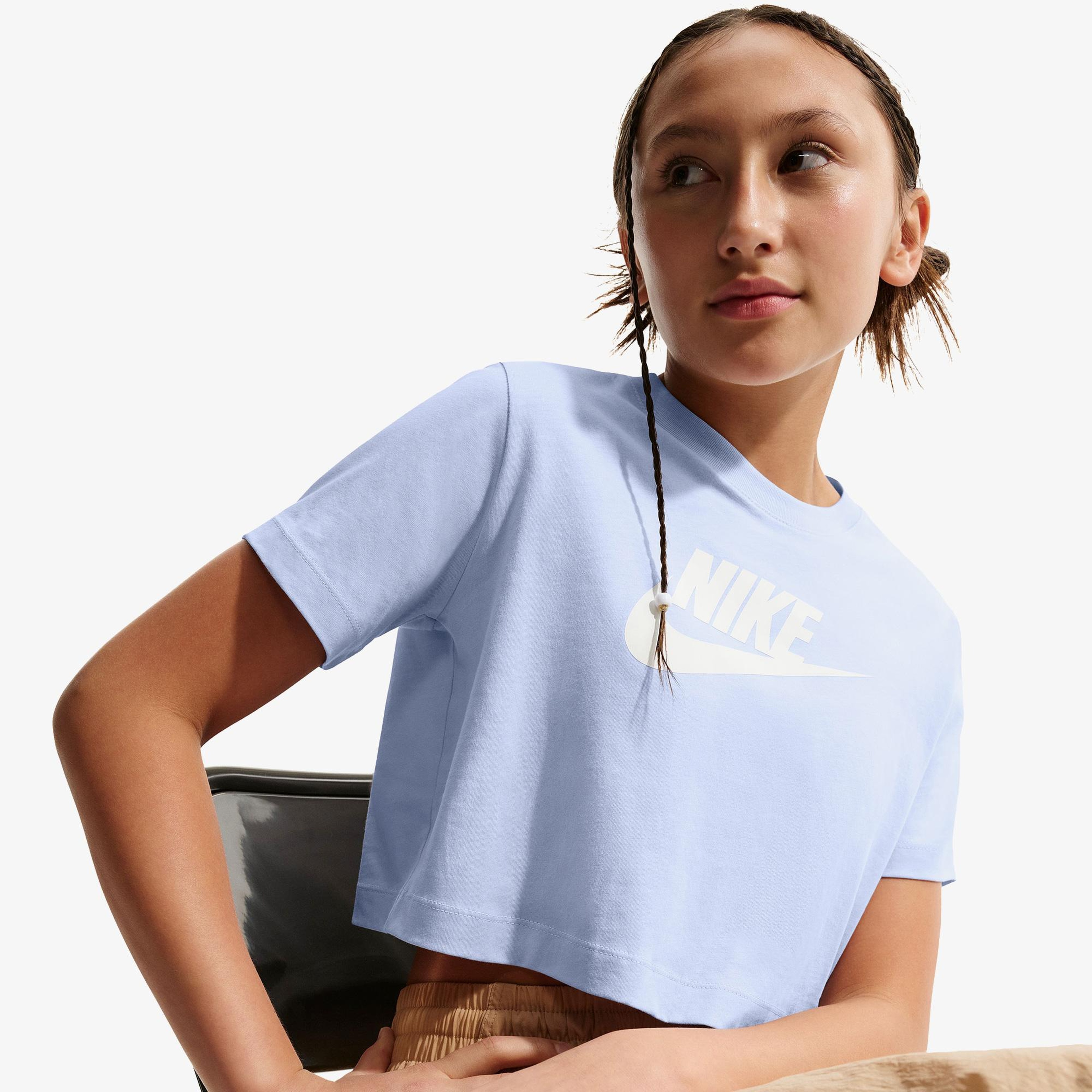 Nike Sportswear Futura Çocuk Lila Crop T-Shirt