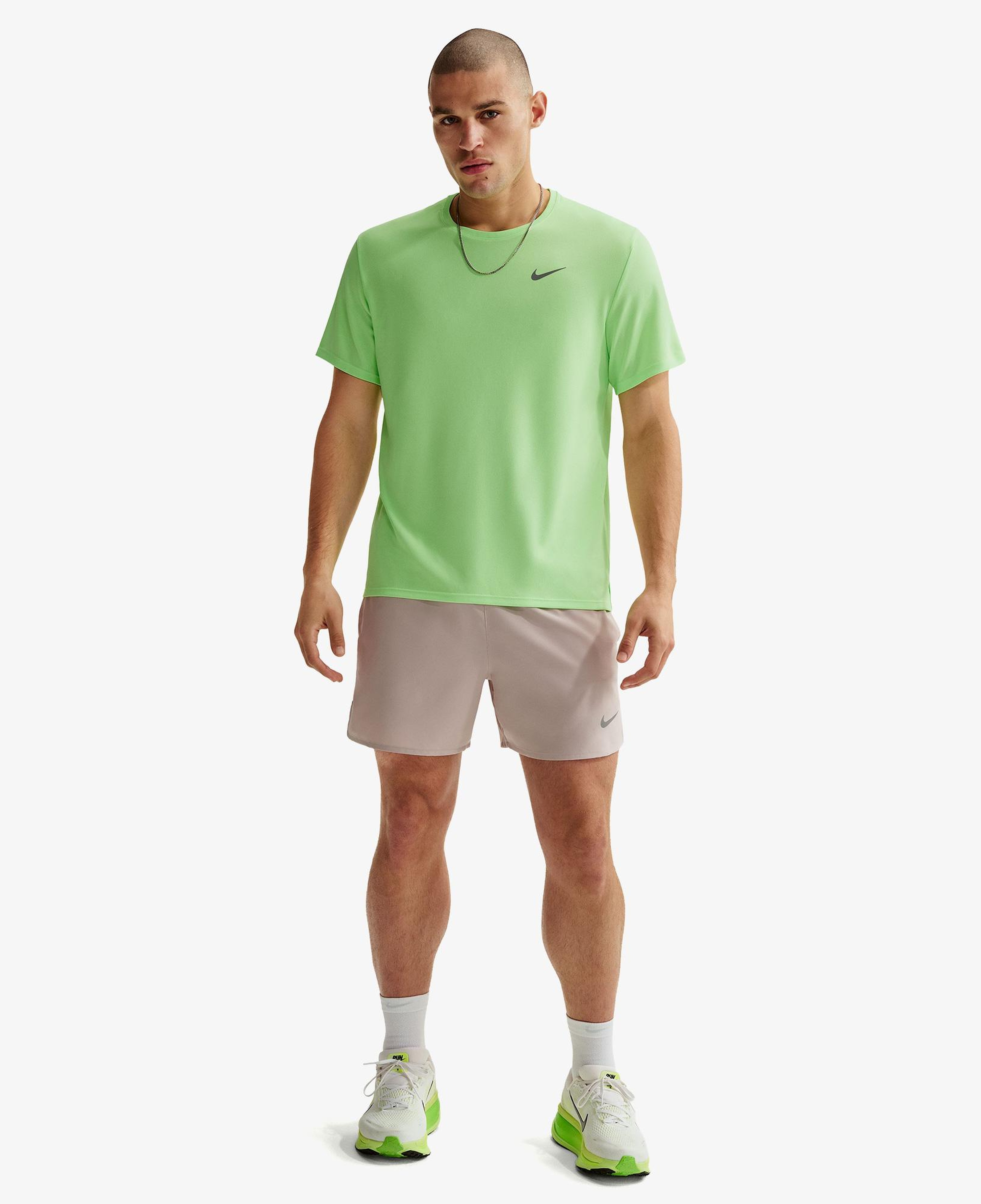 Nike Dri-Fit Miler Erkek Yeşil T-Shirt