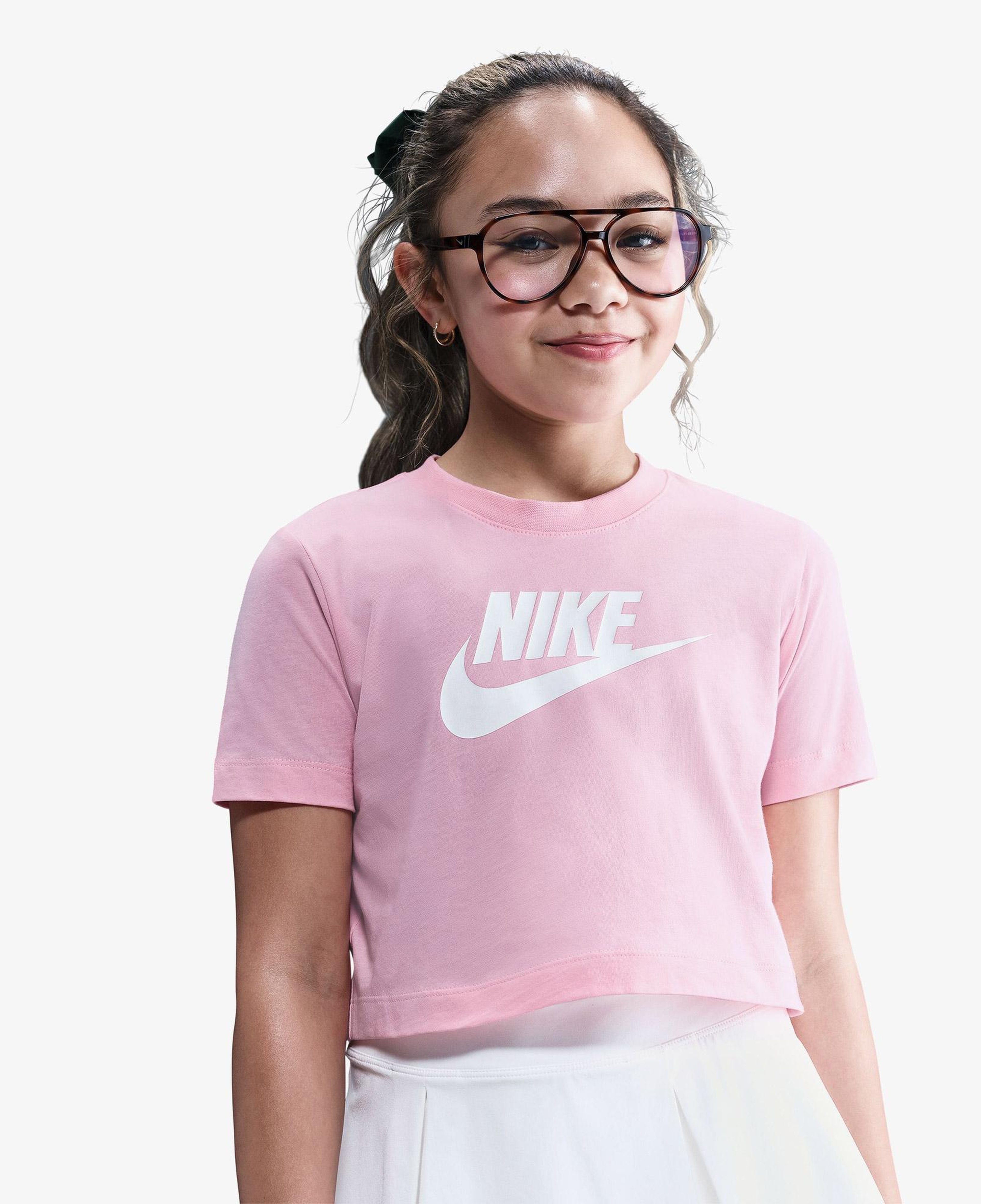 Nike Sportswear Futura Çocuk Pembe Crop T-Shirt