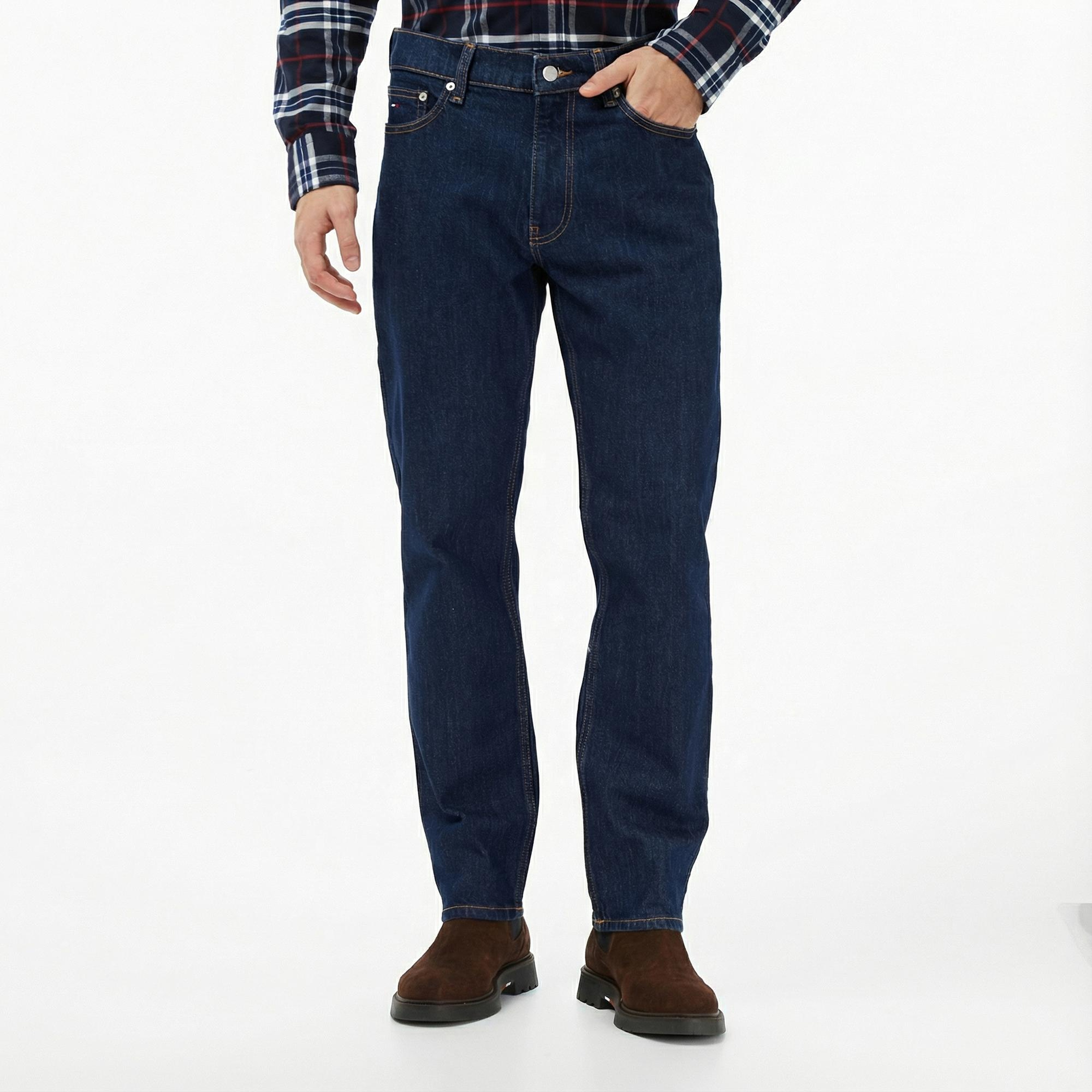 Tommy Hilfiger Ryan Slim Di4156 Erkek Koyu Mavi Straight Jean