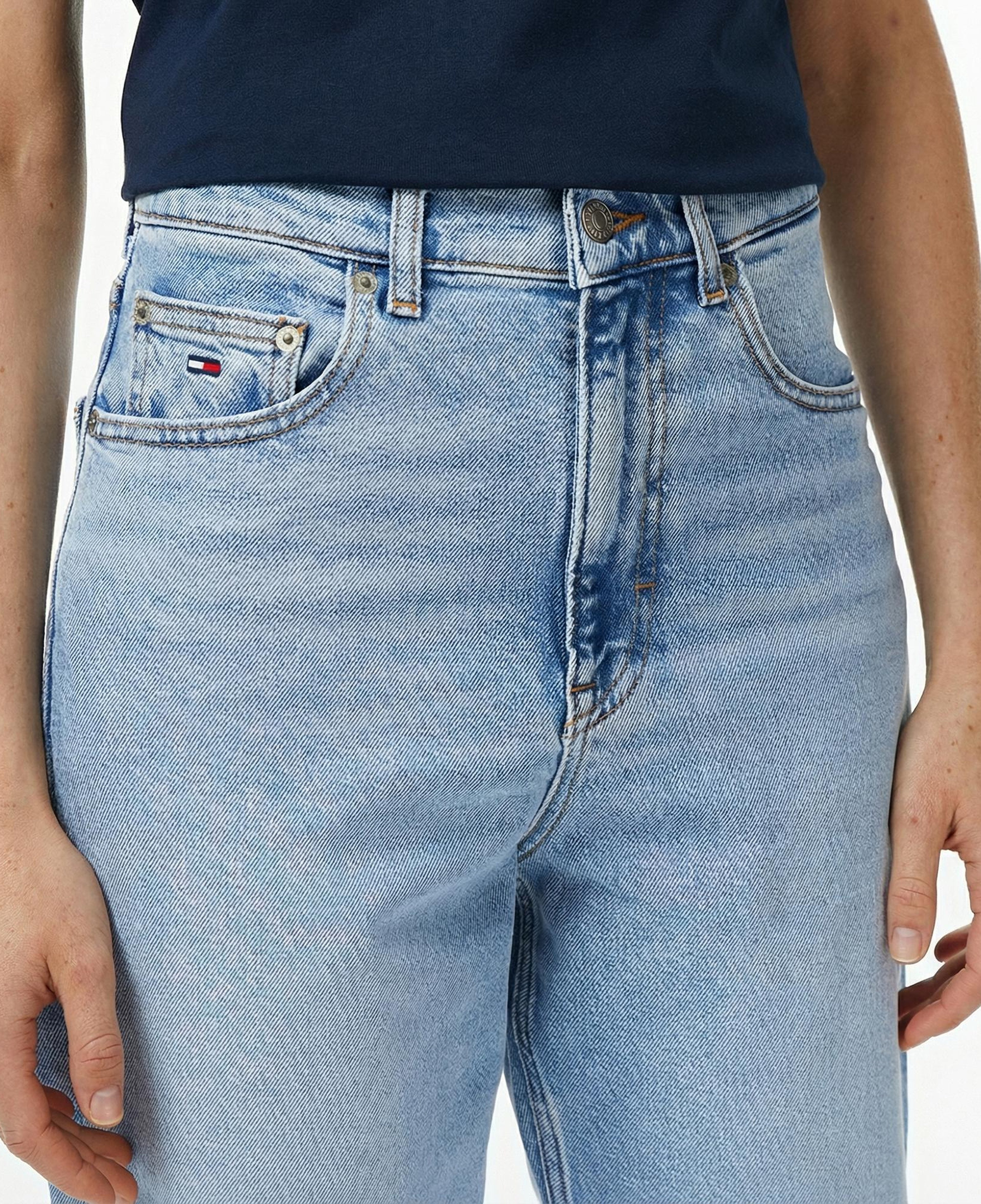 Tommy Hilfiger Mom Kadın Tapered Mavi Jean Pantolon