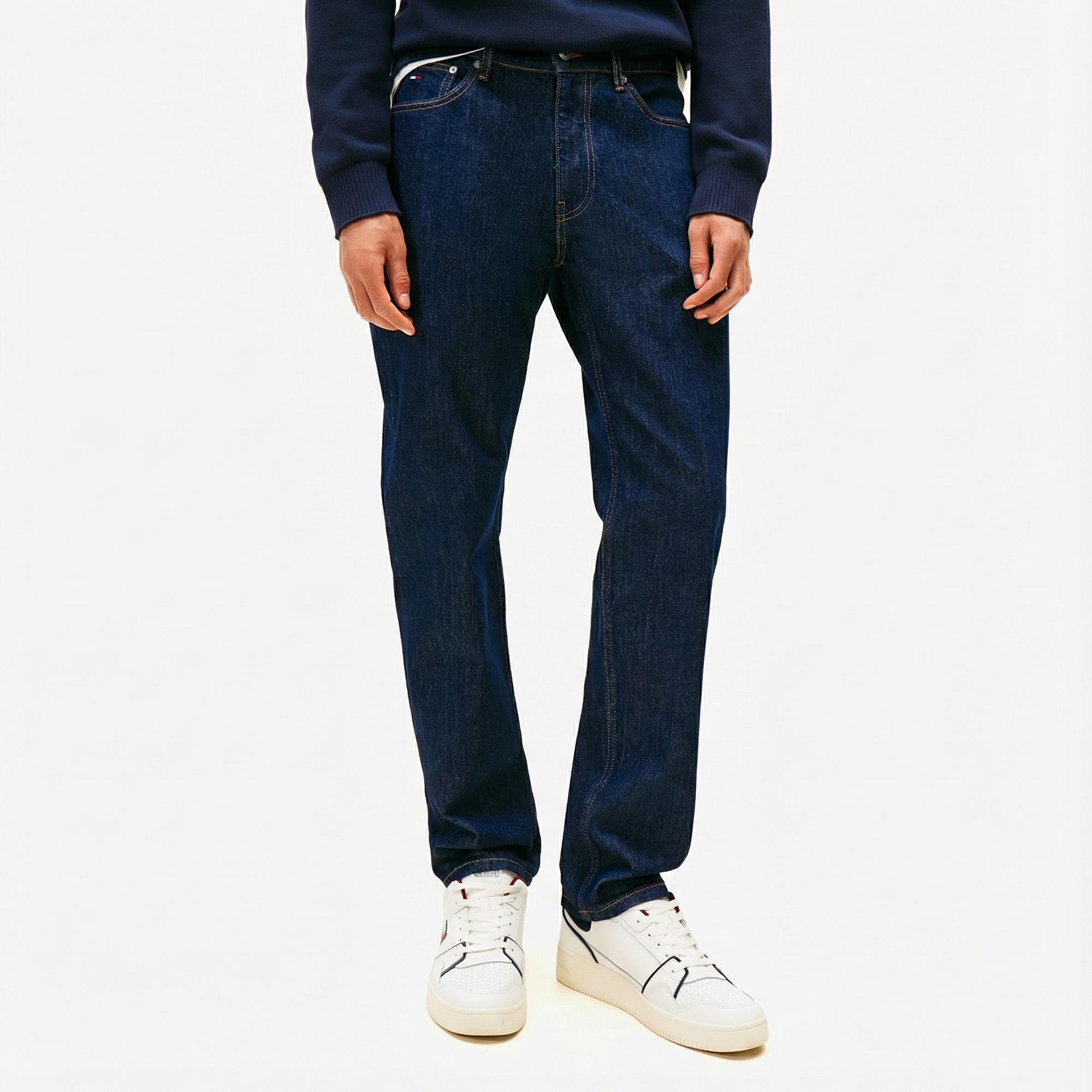 Tommy Hilfiger Ryan Slim Di4156 Erkek Koyu Mavi Straight Jean