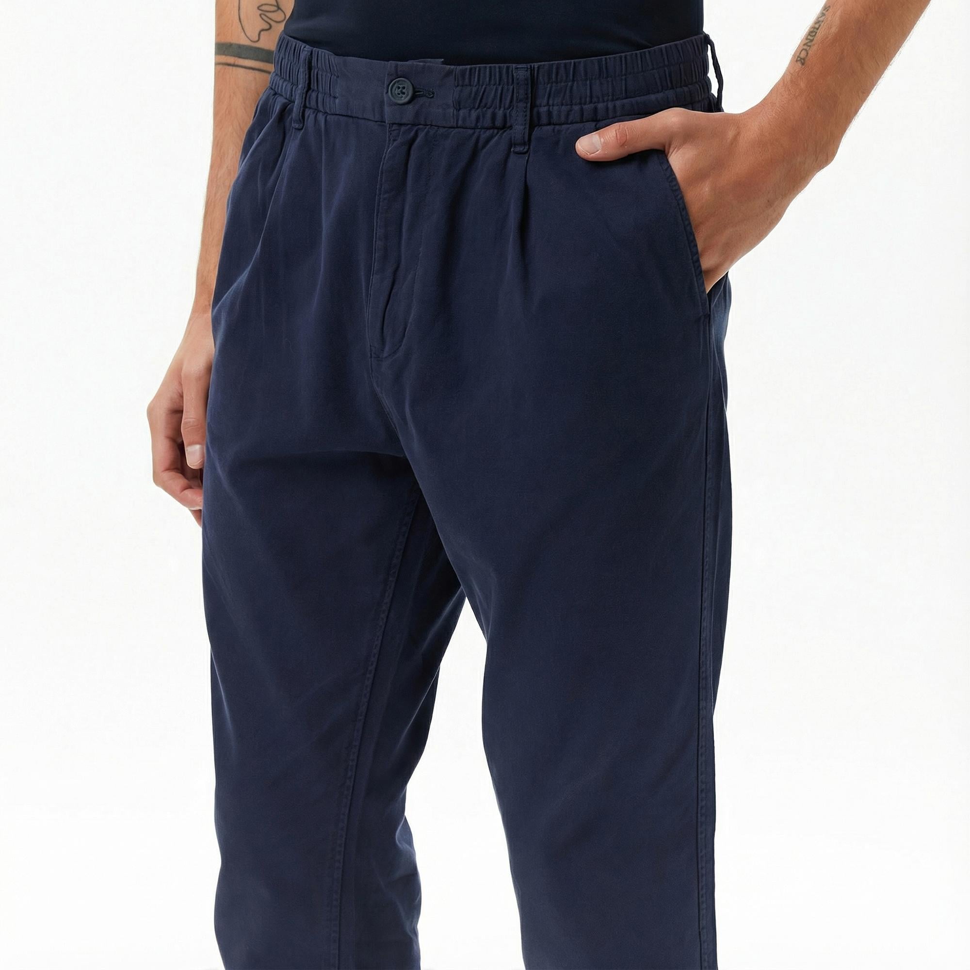 Tommy Hilfiger İsaac Light Cotton Erkek Lacivert Pantolon