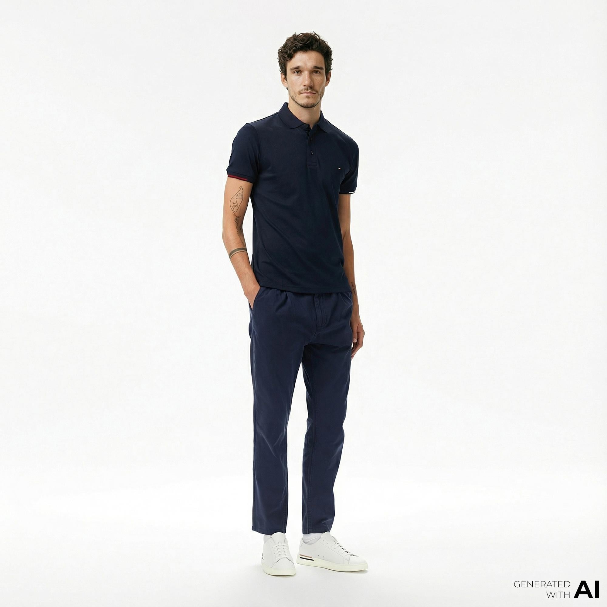 Tommy Hilfiger İsaac Light Cotton Erkek Lacivert Pantolon