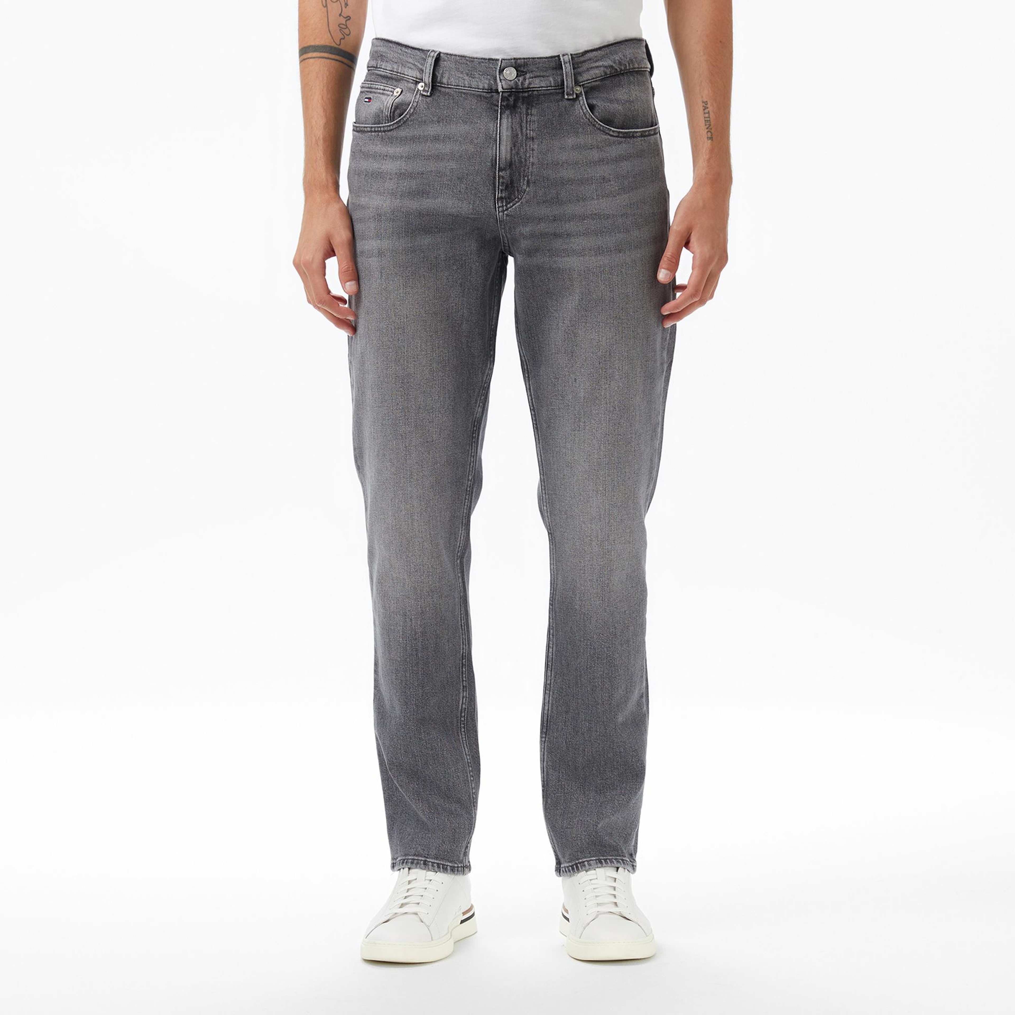 Tommy Hilfiger Ryan Slim Erkek Gri Jean Pantolon