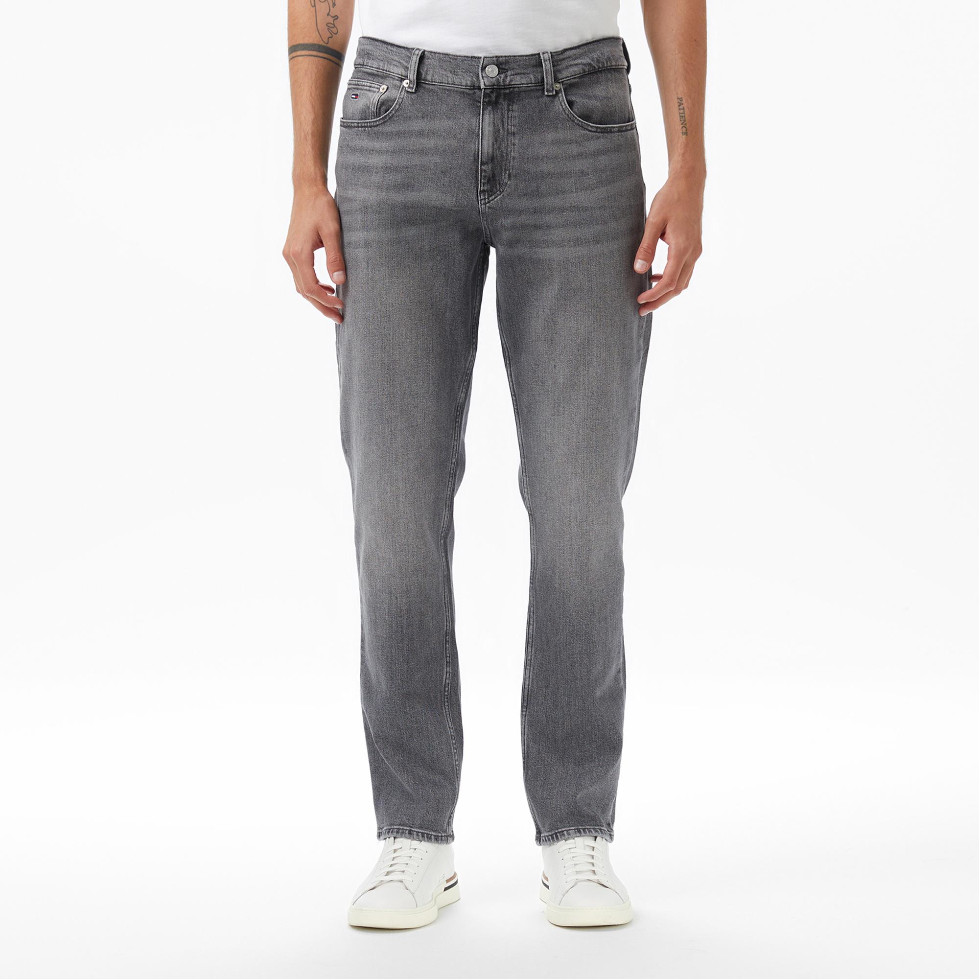 Tommy Hilfiger Ryan Slim Erkek Gri Jean Pantolon