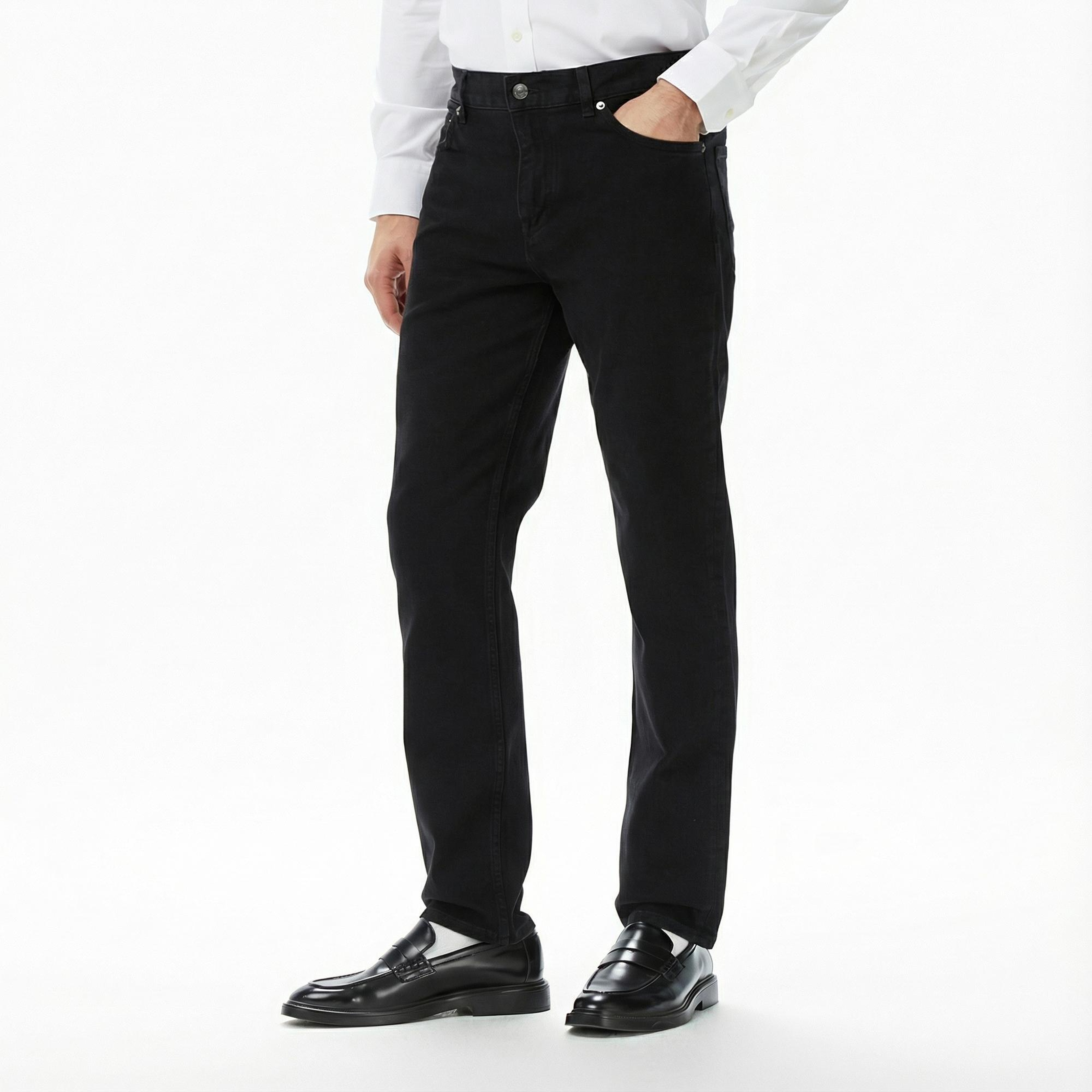 Tommy Hilfiger Straight Denton Croft Erkek Siyah Jean Pantolon