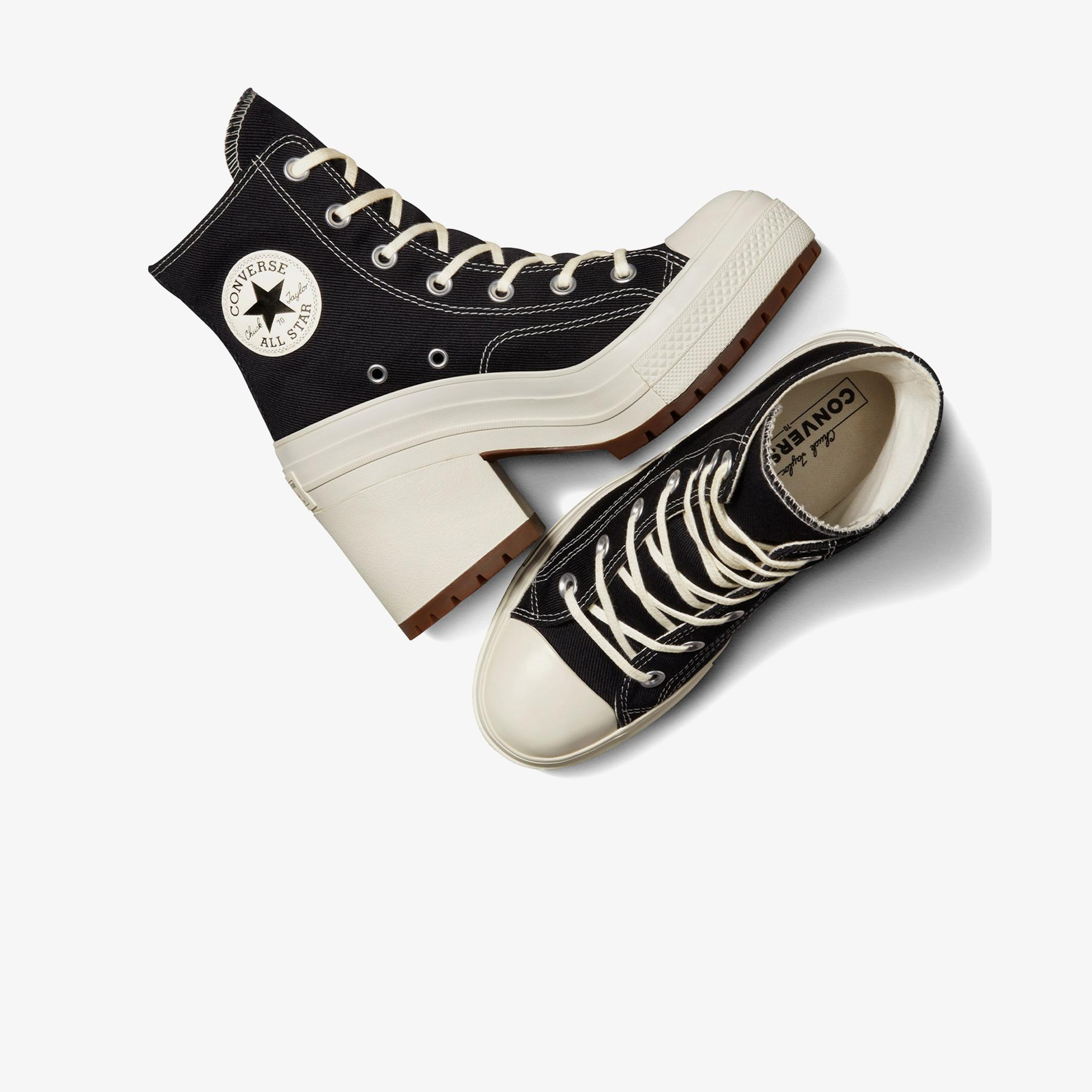 Converse Chuck 70 De Luxe Heel Unisex Siyah Platform Sneaker