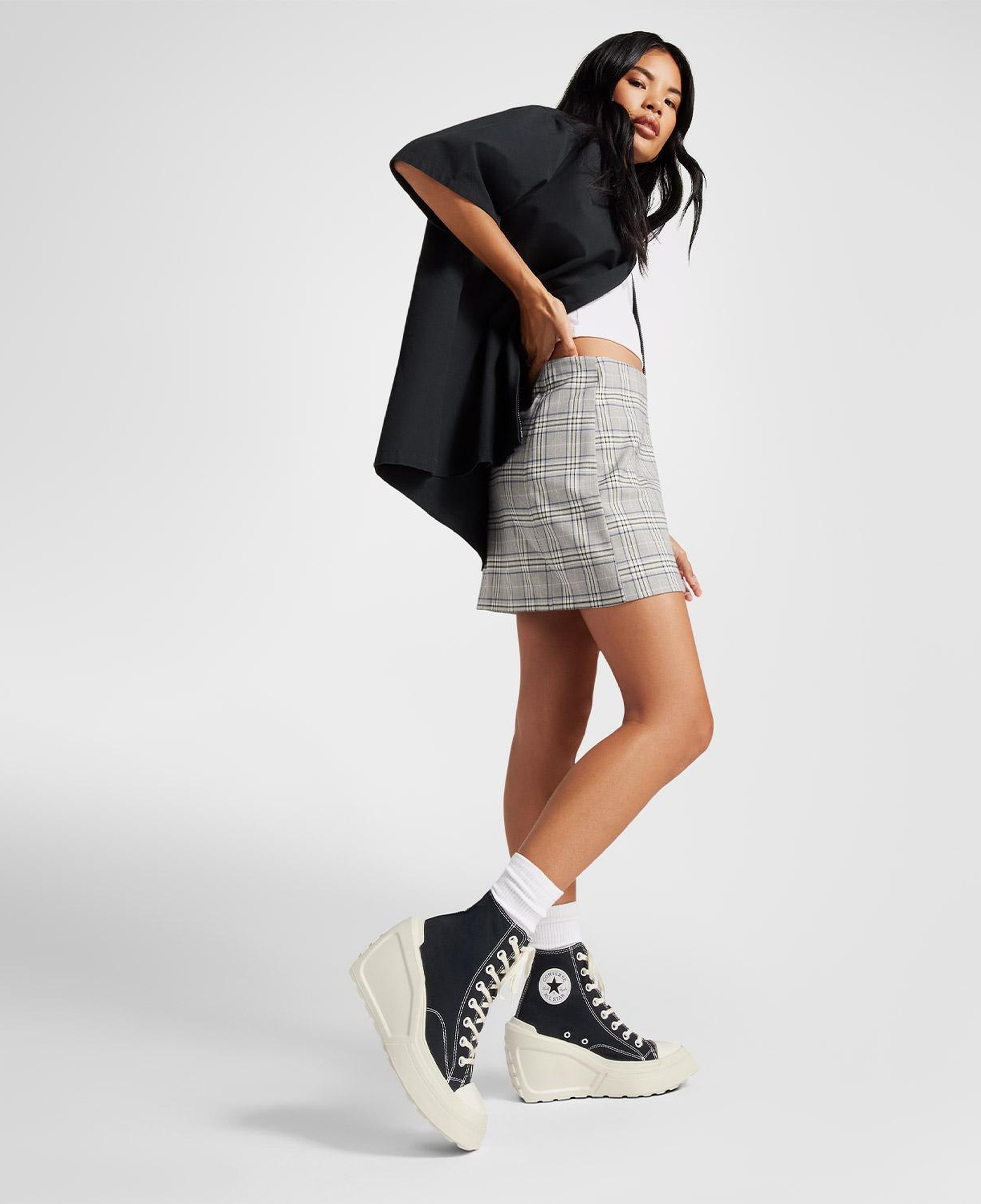 Converse Chuck 70 De Luxe Wedge Kadın Siyah Sneaker