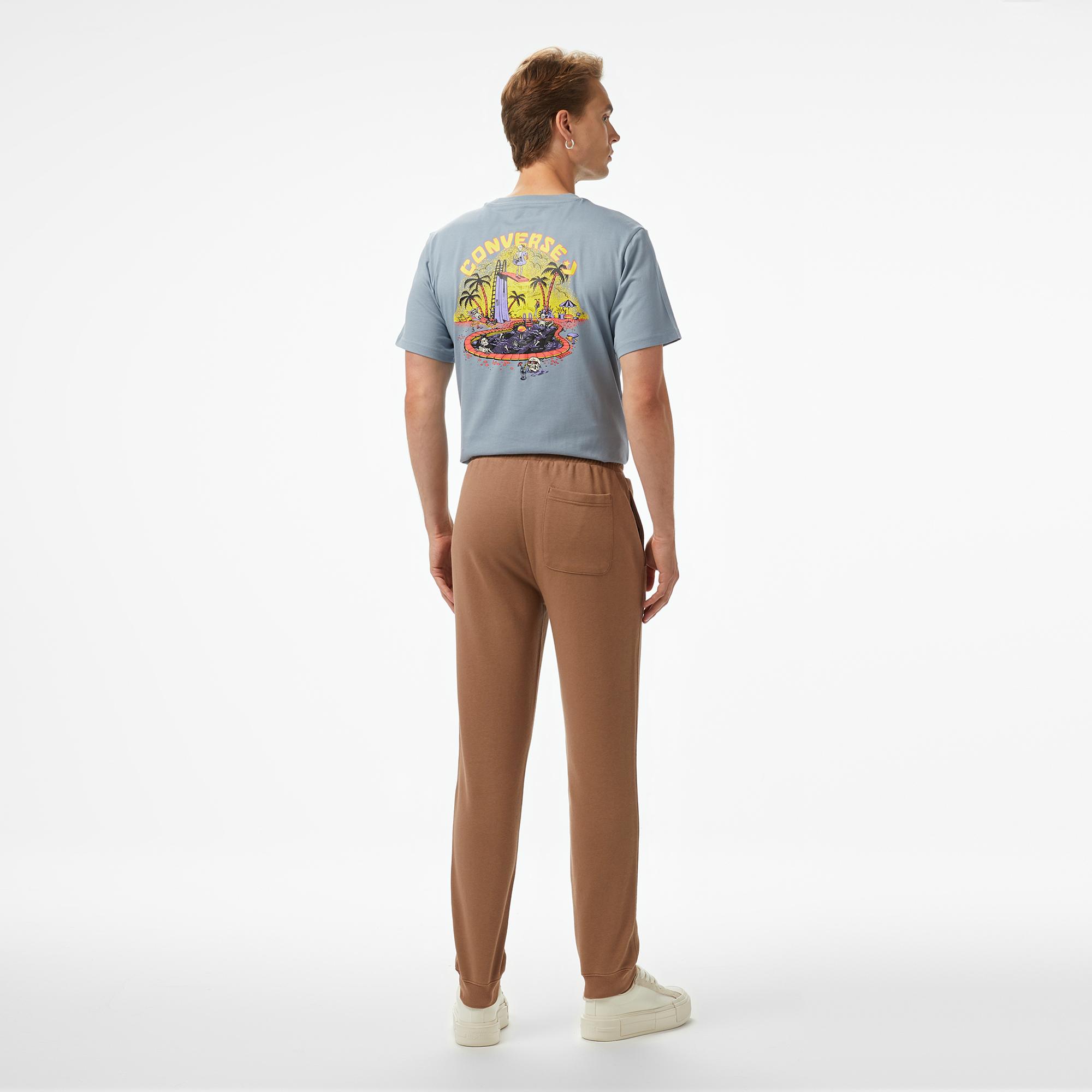 Converse Go-To Embroidered Star Chevron Unisex Kahverengi Eşofman Altı