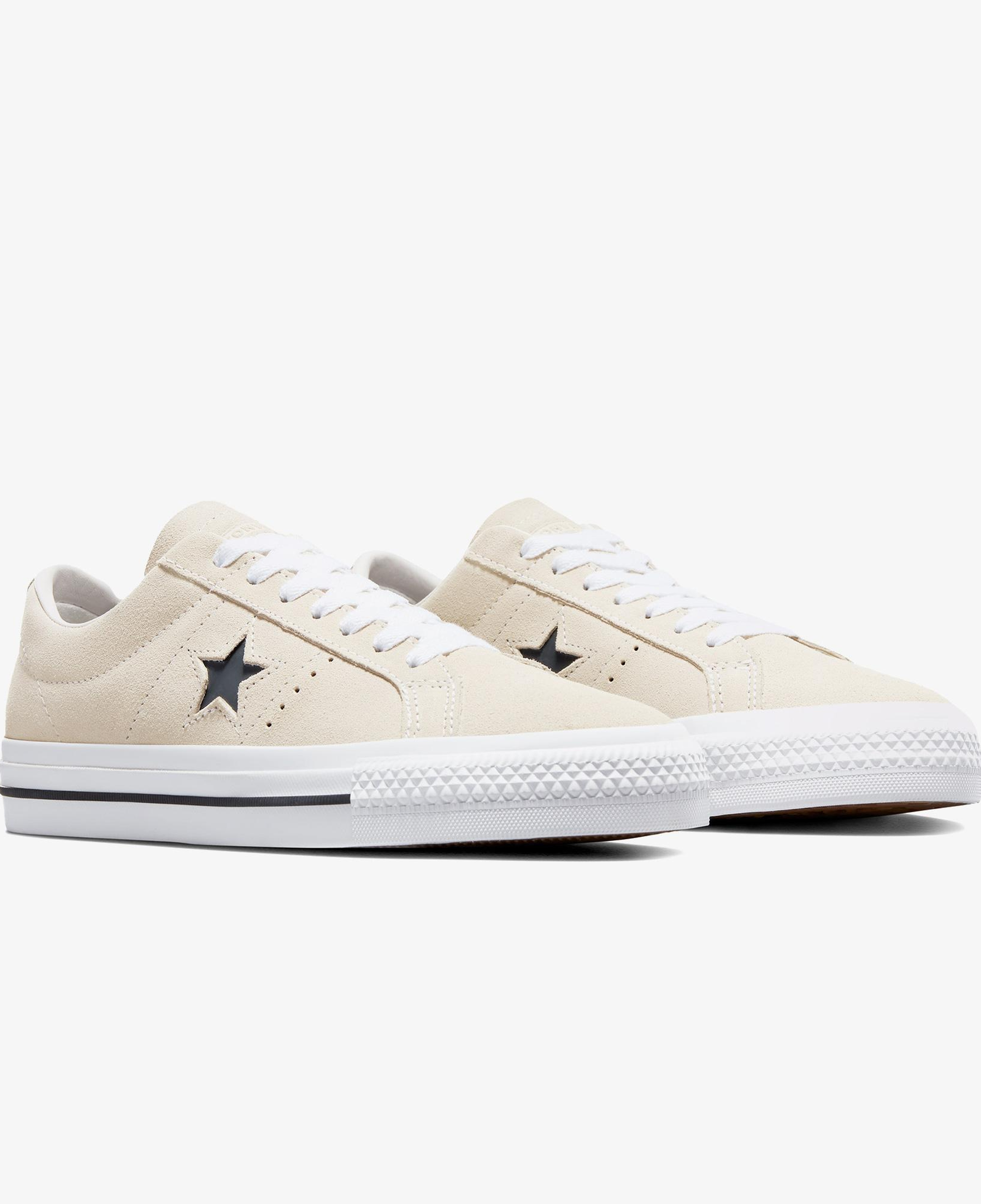Converse Cons One Star Pro Unisex Krem Süet Sneaker