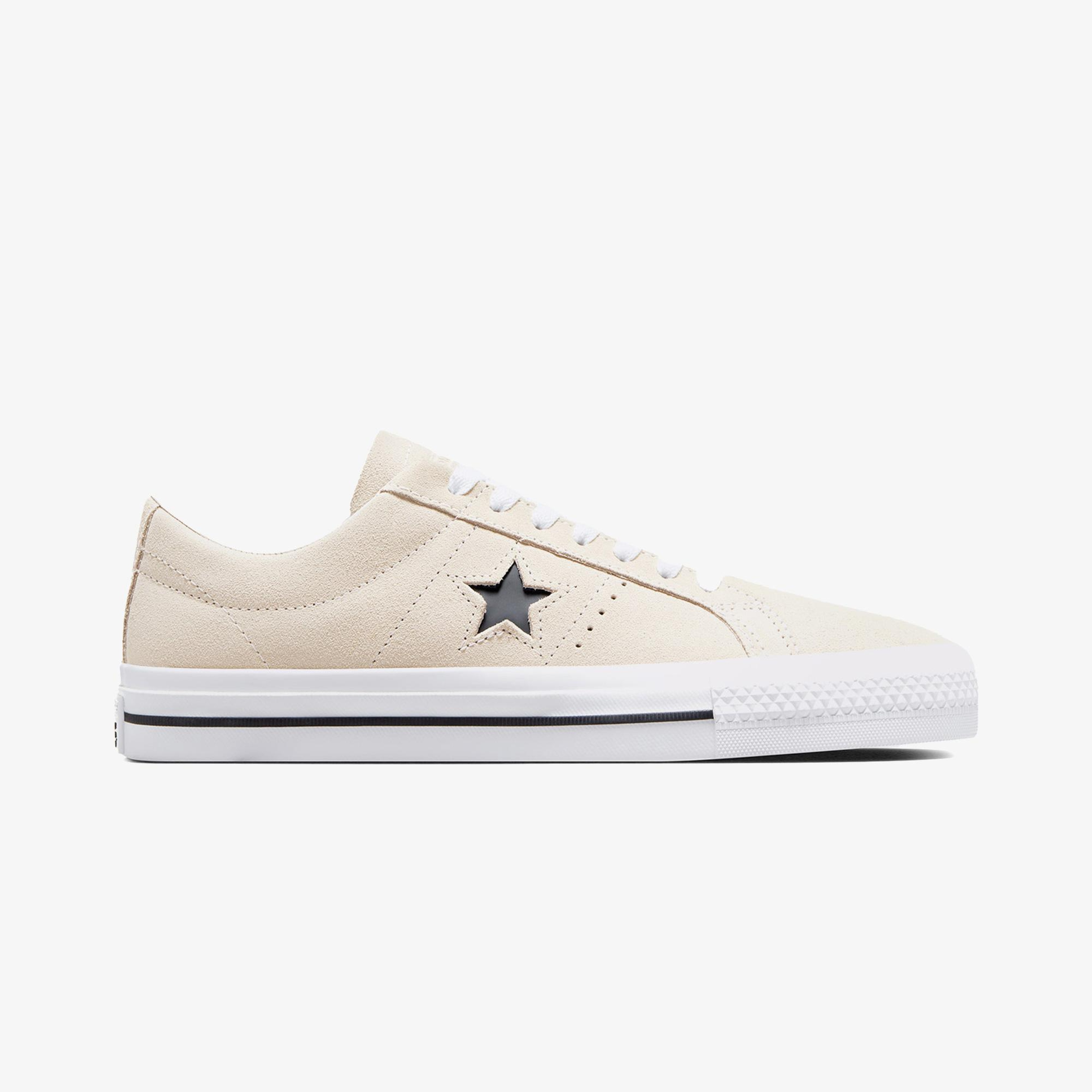 Converse Cons One Star Pro Unisex Krem Süet Sneaker