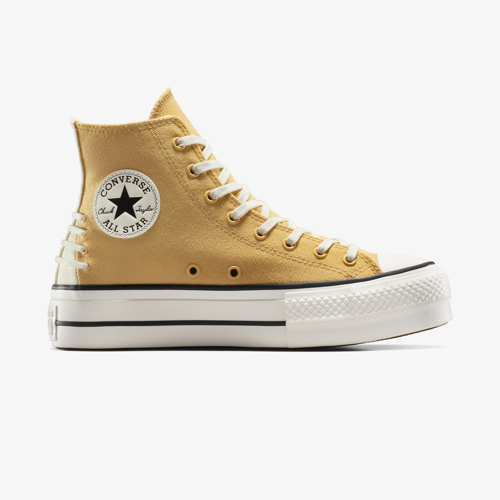 Converse Chuck Taylor All Star Lift Crafted Laces Kadın Turuncu Platform Sneaker