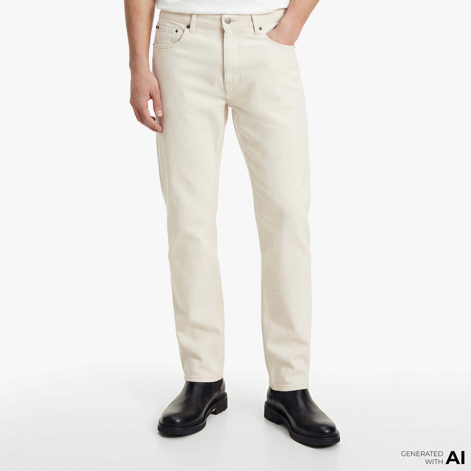 Tommy Hilfiger Denim Mainline Erkek Beyaz Jean