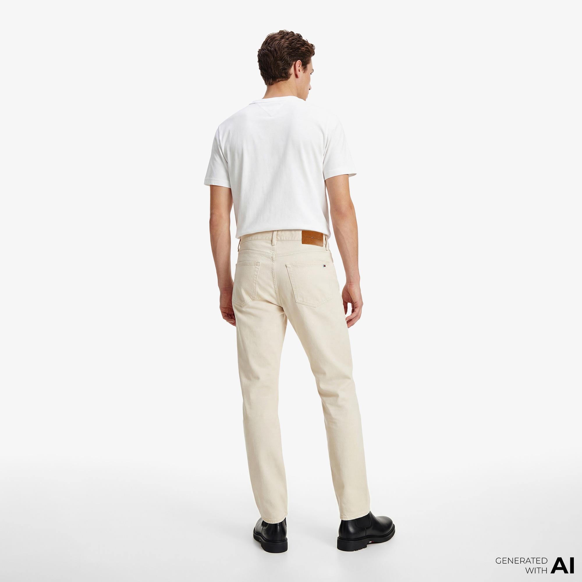 Tommy Hilfiger Denim Mainline Erkek Beyaz Jean