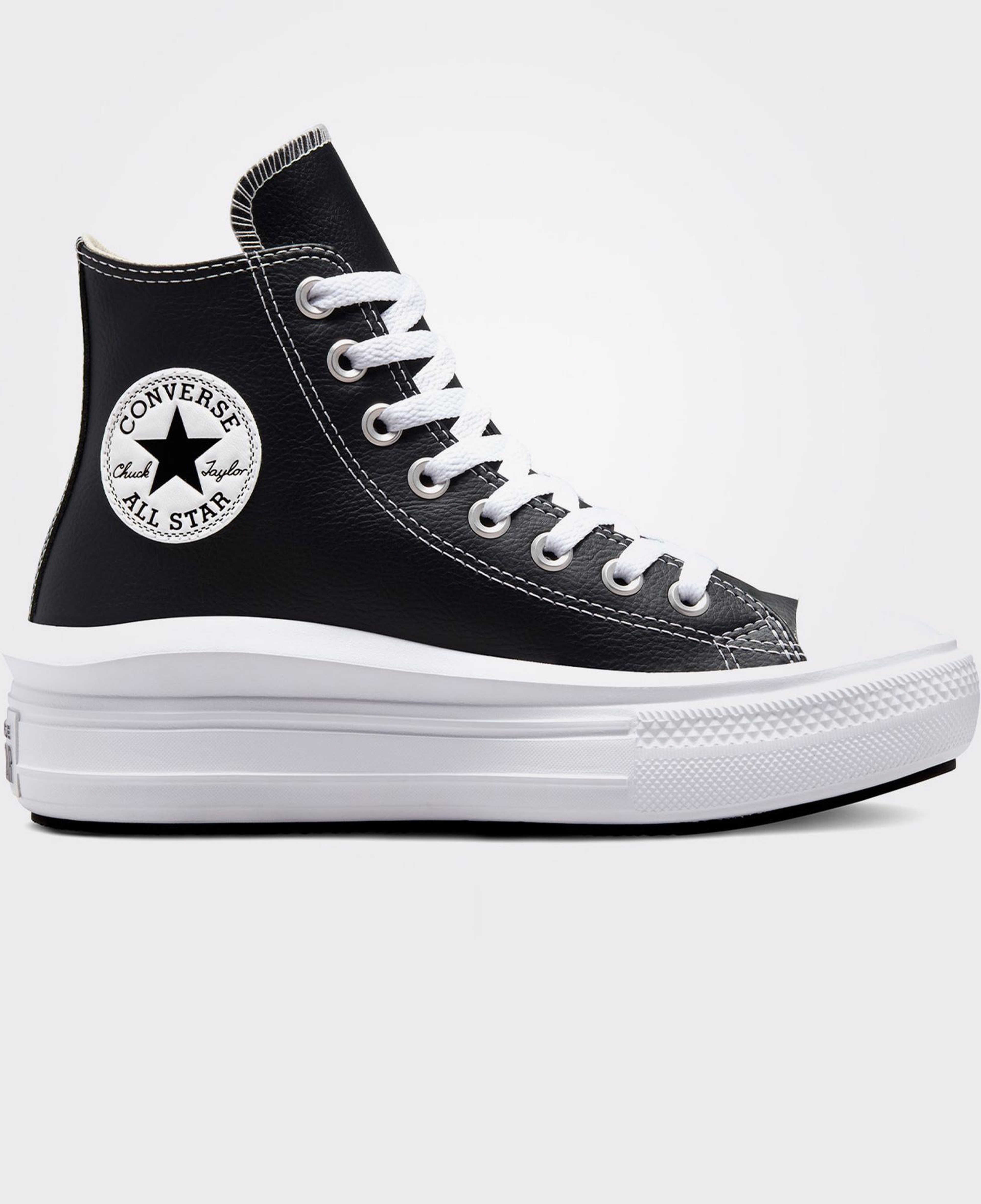 Converse Chuck Taylor All Star Move Platform Foundational Leather Kadın Siyah Sneaker