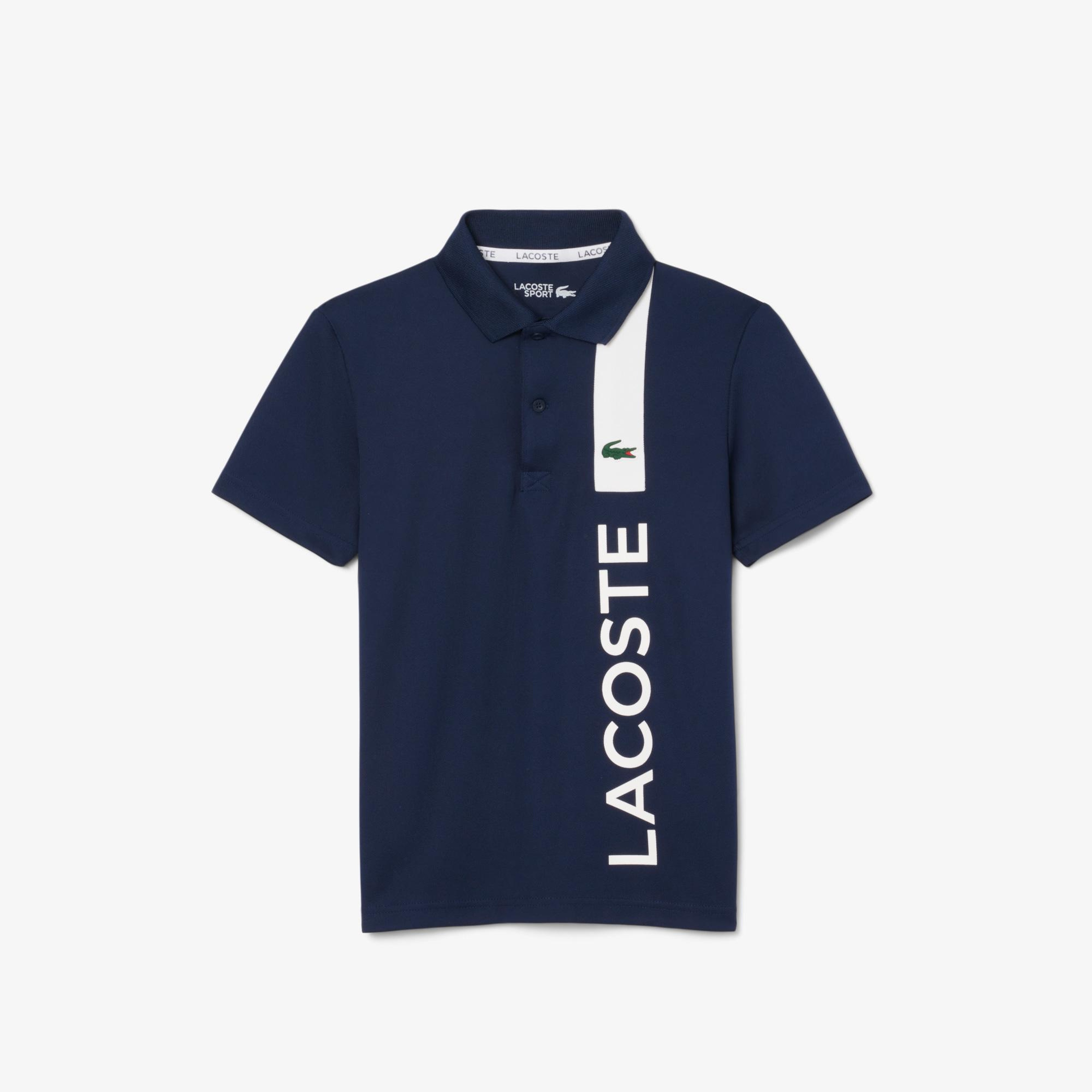 Lacoste Sport Çocuk Baskılı Lacivert Polo