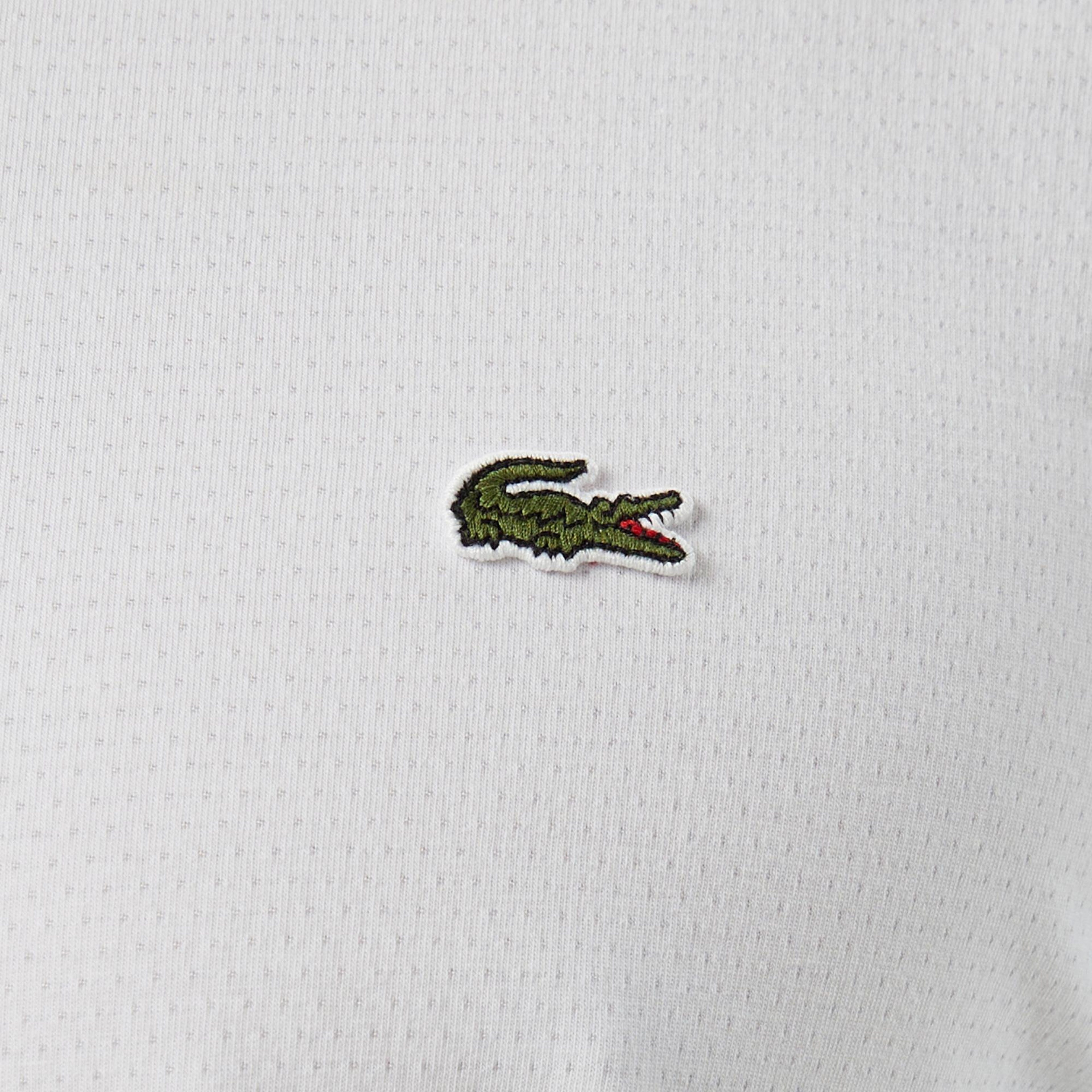 Lacoste Erkek Slim Fit Bisiklet Yaka Beyaz T-Shirt