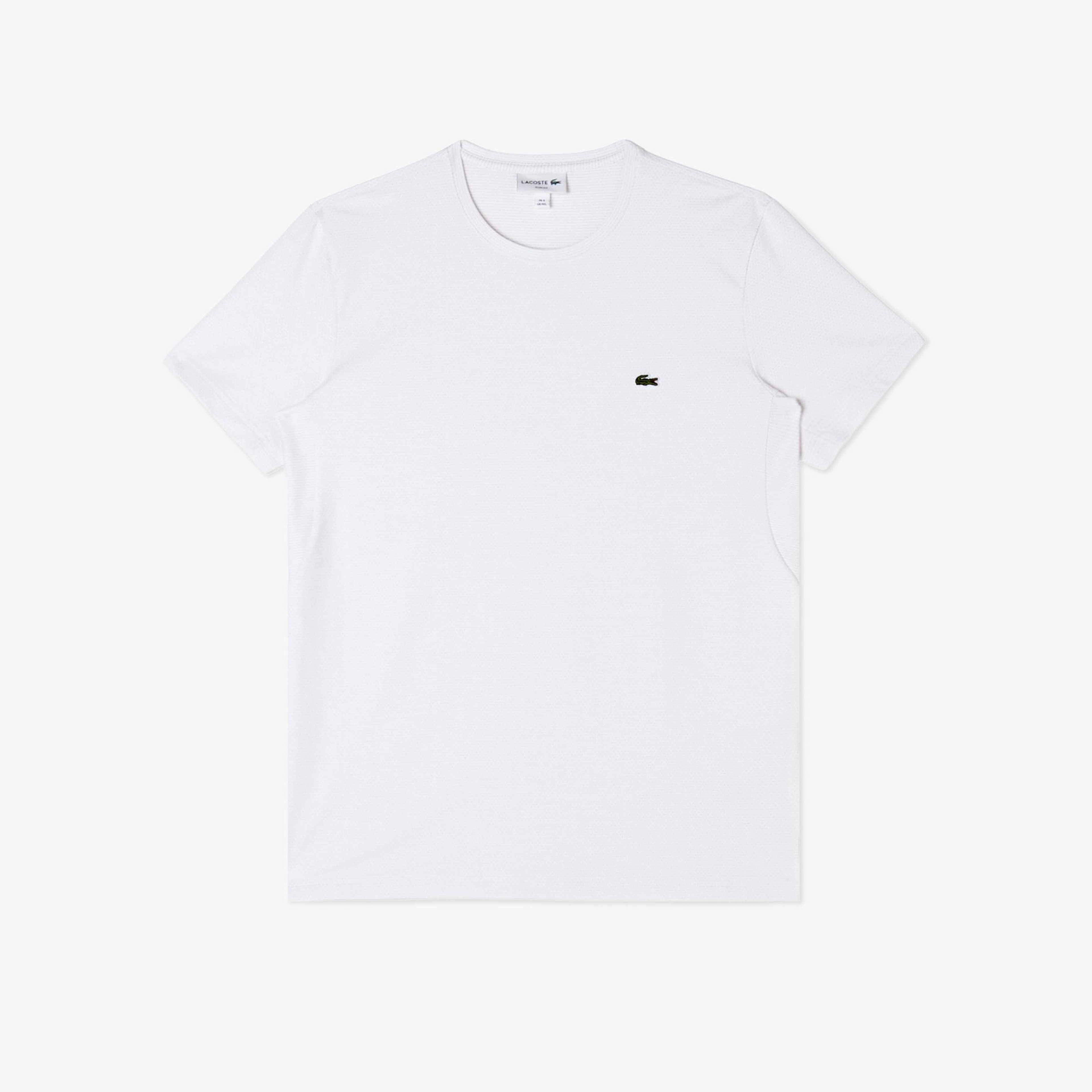 Lacoste Erkek Slim Fit Bisiklet Yaka Beyaz T-Shirt