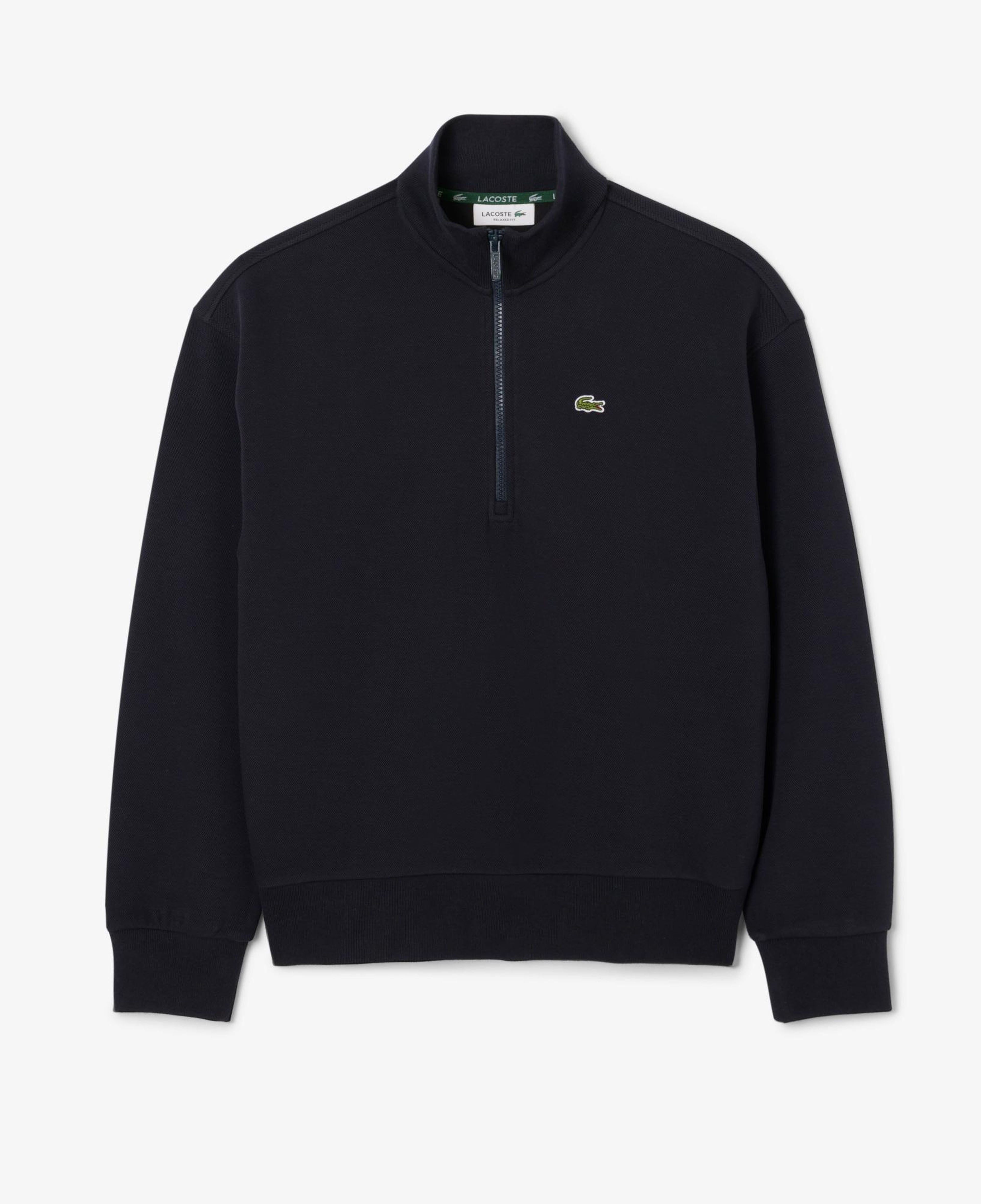 Lacoste Kadın Relaxed Fit Yarım Fermuarlı Lacivert Sweatshirt
