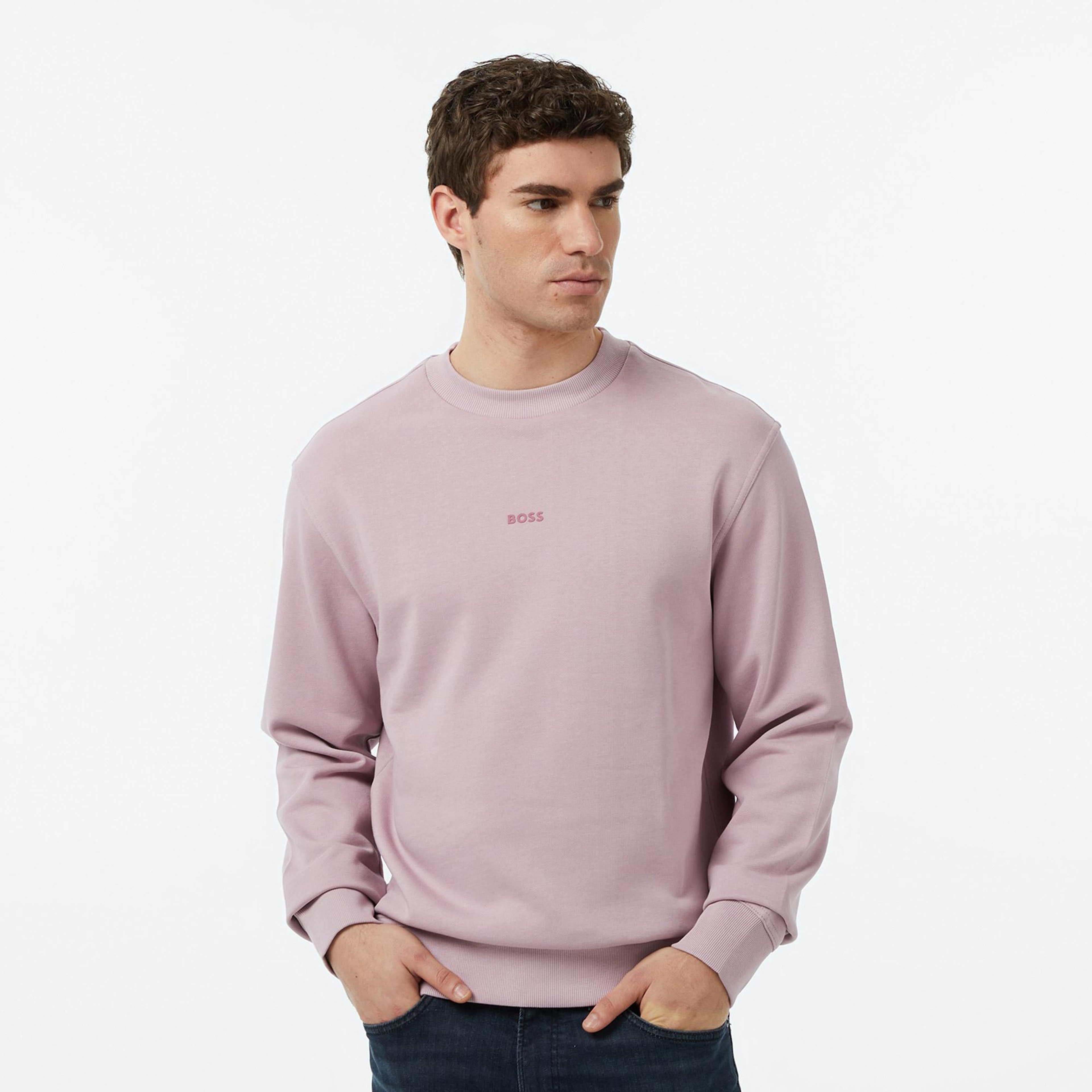 Boss WeSmall Erkek Lila Sweatshirt