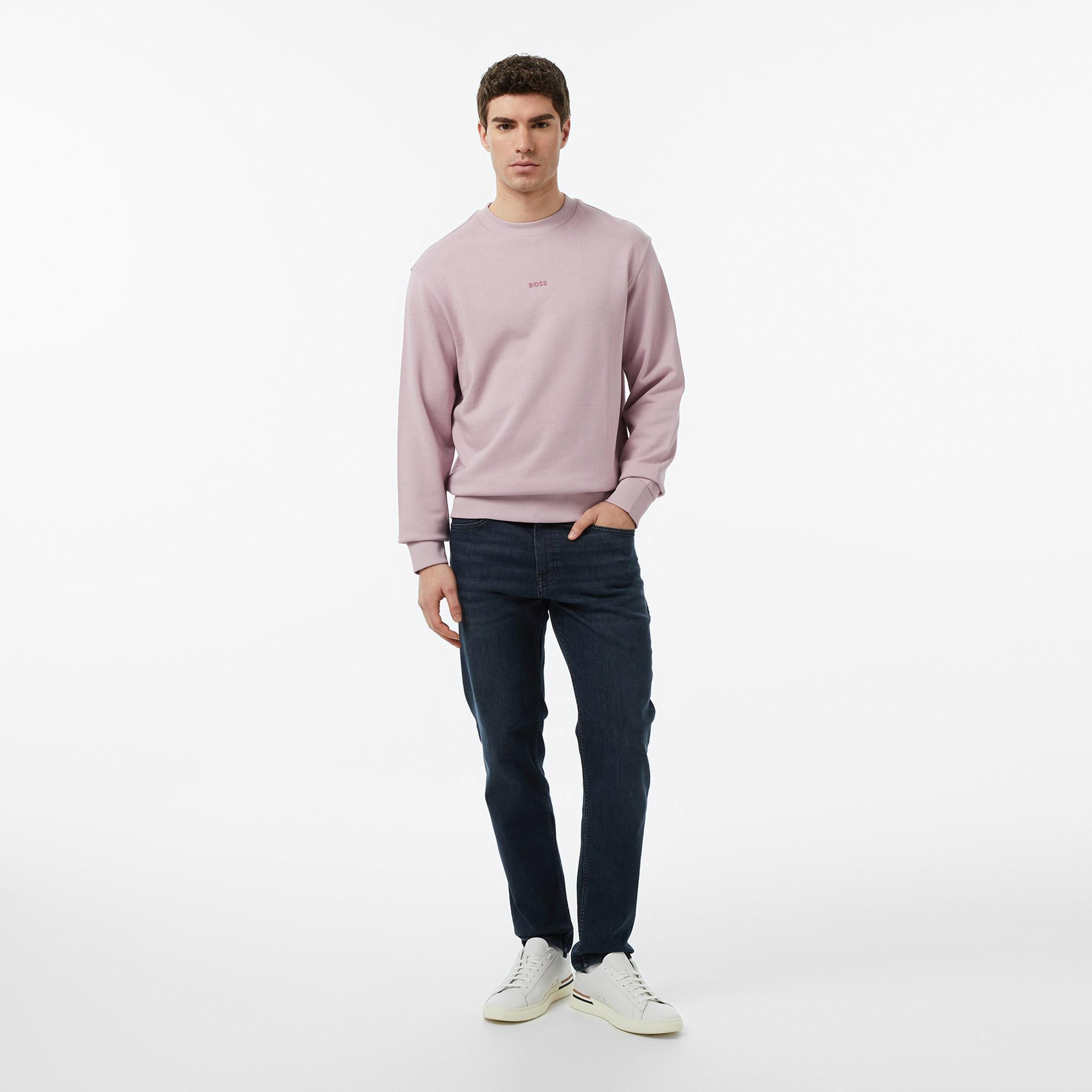 Boss WeSmall Erkek Lila Sweatshirt
